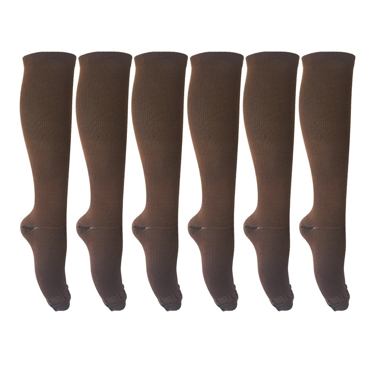 seven wolves Compression Socks for Women and Men 6 Pairs, Stockings for Running Athletic Travel Pregnancy Maternity 15-20mmHg