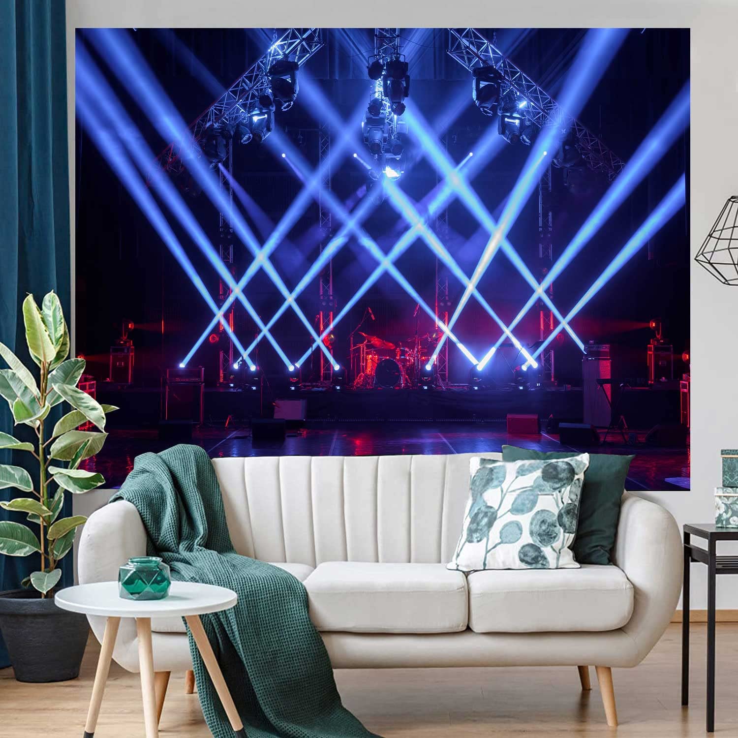 Fotohintergrund Vinyl 2,7x1,8 M - Rockmusik-Design Für Bühne, Party, Studio