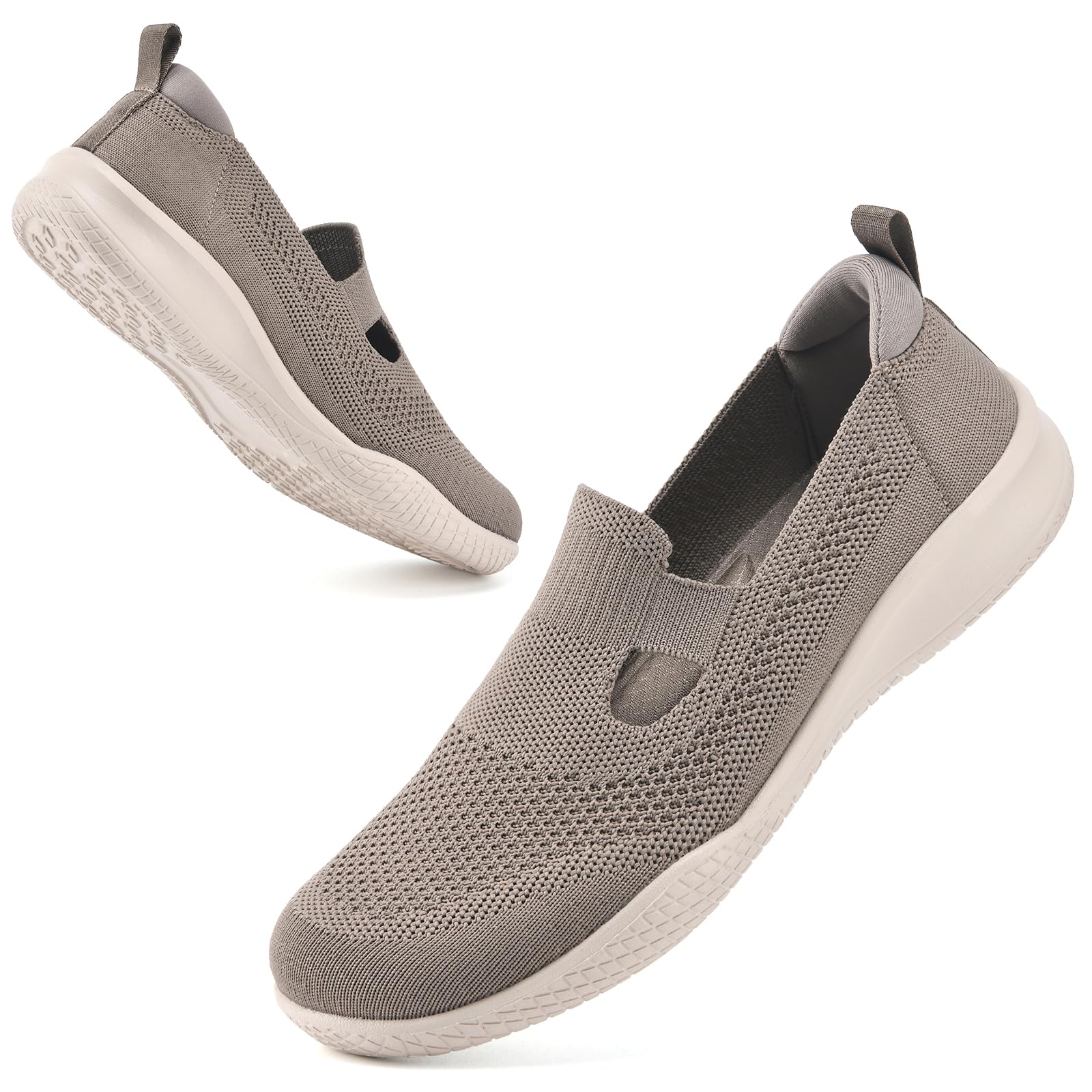 konhill Damen Slip On Laufschuhe Atmungsaktive Mesh Sommerschuhe Leichte Fitness Sportschuhe für Jogging Walking Freizeit