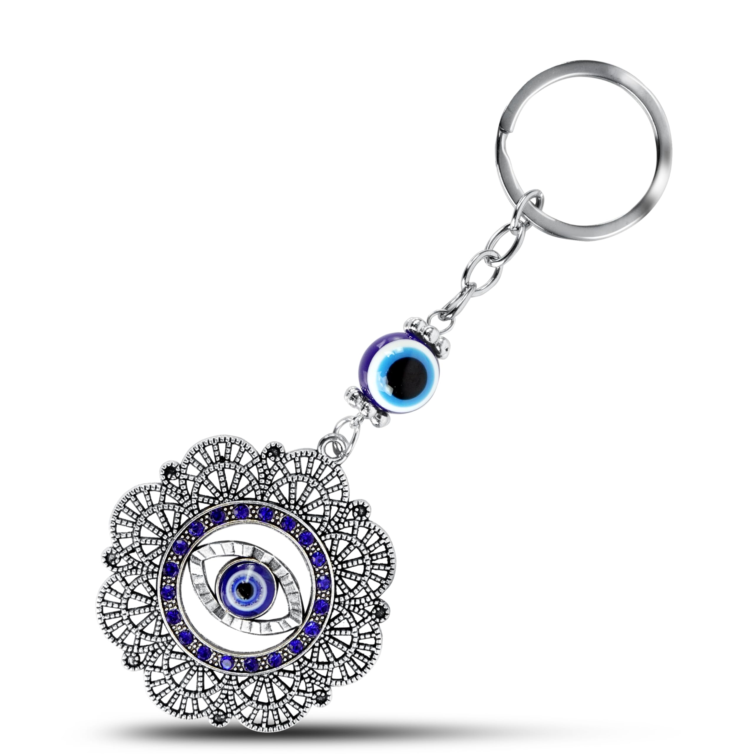 Storite Evil Eye Mandala Keychain – Protective & Stylish Keyring for Men & Women – Ideal Gift for Friends & Family