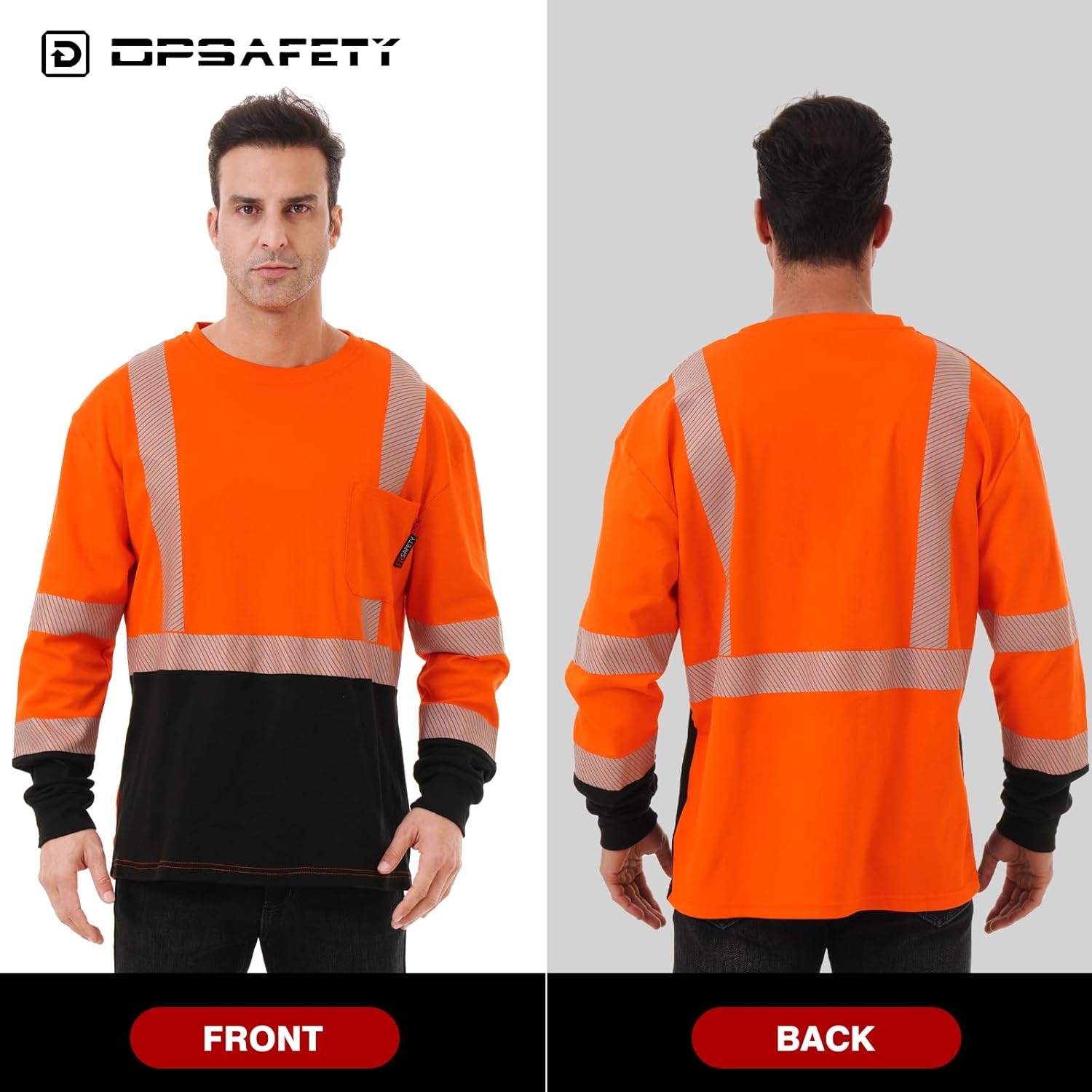 FR Shirt 6 oz Hi Vis Fire Resistant Flame Resistant Shirts for Men,Welding Shirt Cotton CAT2 Long-Sleeved Shirts - Image 5