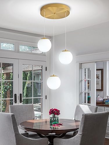 Miniatura 196 de Escalera LED de 10 luces LED moderna con globo de cristal, lámpara colgante grande para techos altos, accesorios de iluminación de entrada, villas y