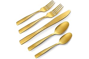 Luxurious Matte Gold Silverware Set: Enhancing Your Dining Experience