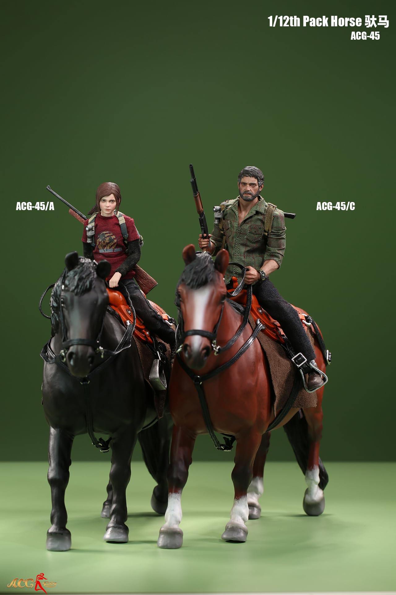 ACGTOYS ACG-45C 1/12 Escala Animal Model Pack Horse Collectible Animal Figure Toy for Birthday Ornaments