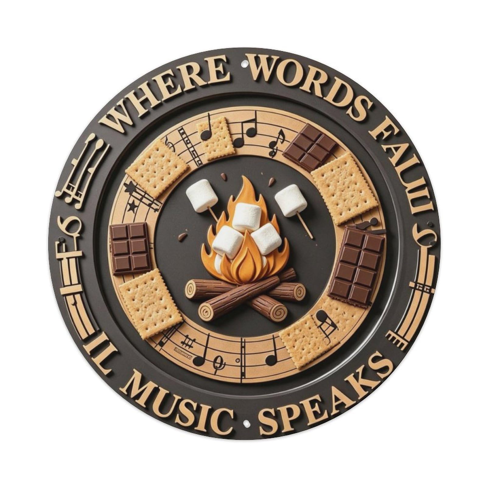 Smores And Stories Metal Tin Sign Plaque