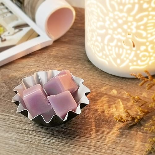 Miniatura 3 de Earnest Living Bandeja para calentar cera derretida, reutilizable, a prueba de fugas, para cubos de cera perfumada, calentador de velas, cera