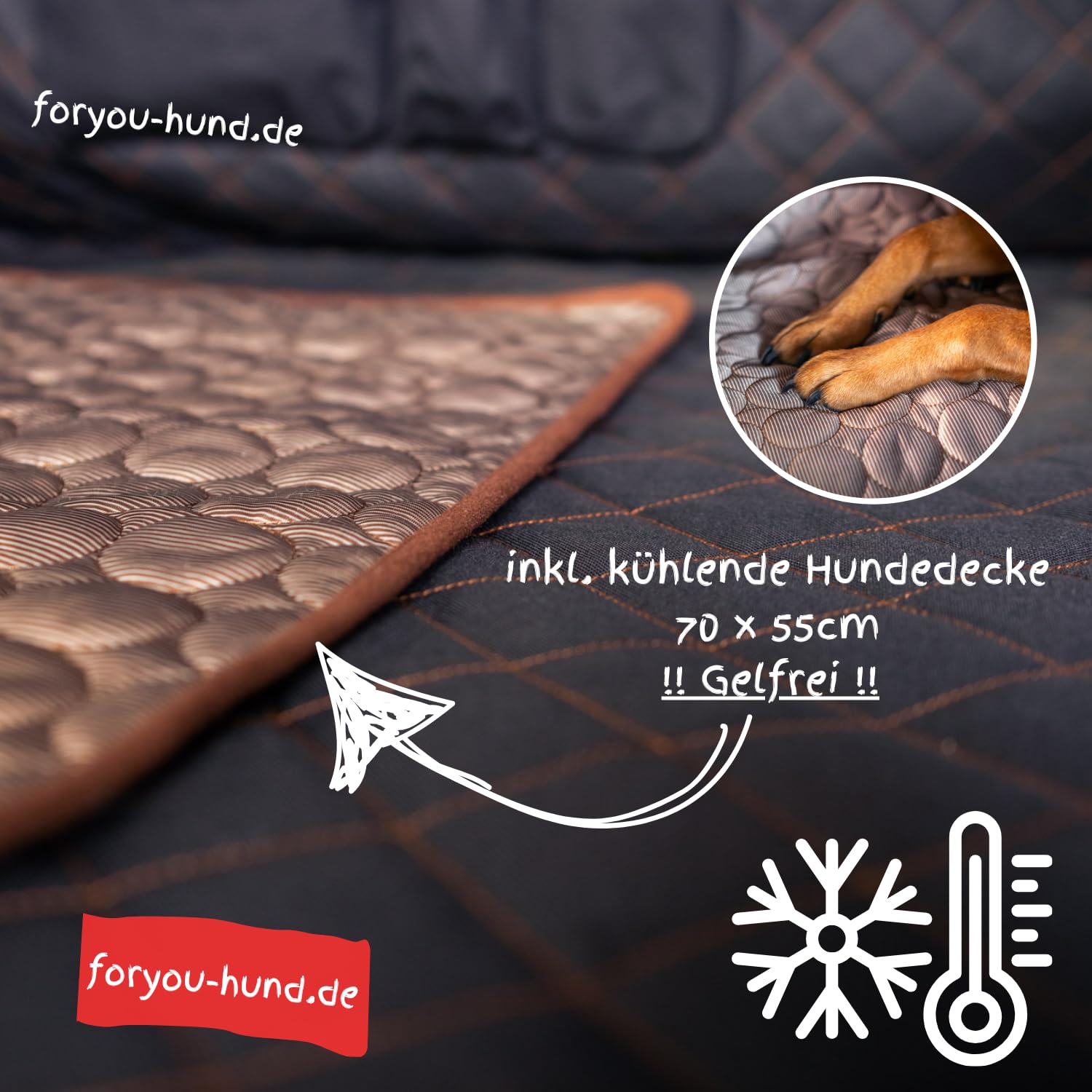 foryou® Rücksitzschoner Auto inkl. Hundedecke - Wasserabweisende Rückbankschoner für Hunde mit Seitenschutz und Sichtfenster-Kratzfeste Rücksitzabdeckung, Premium Qualität Made in Germany