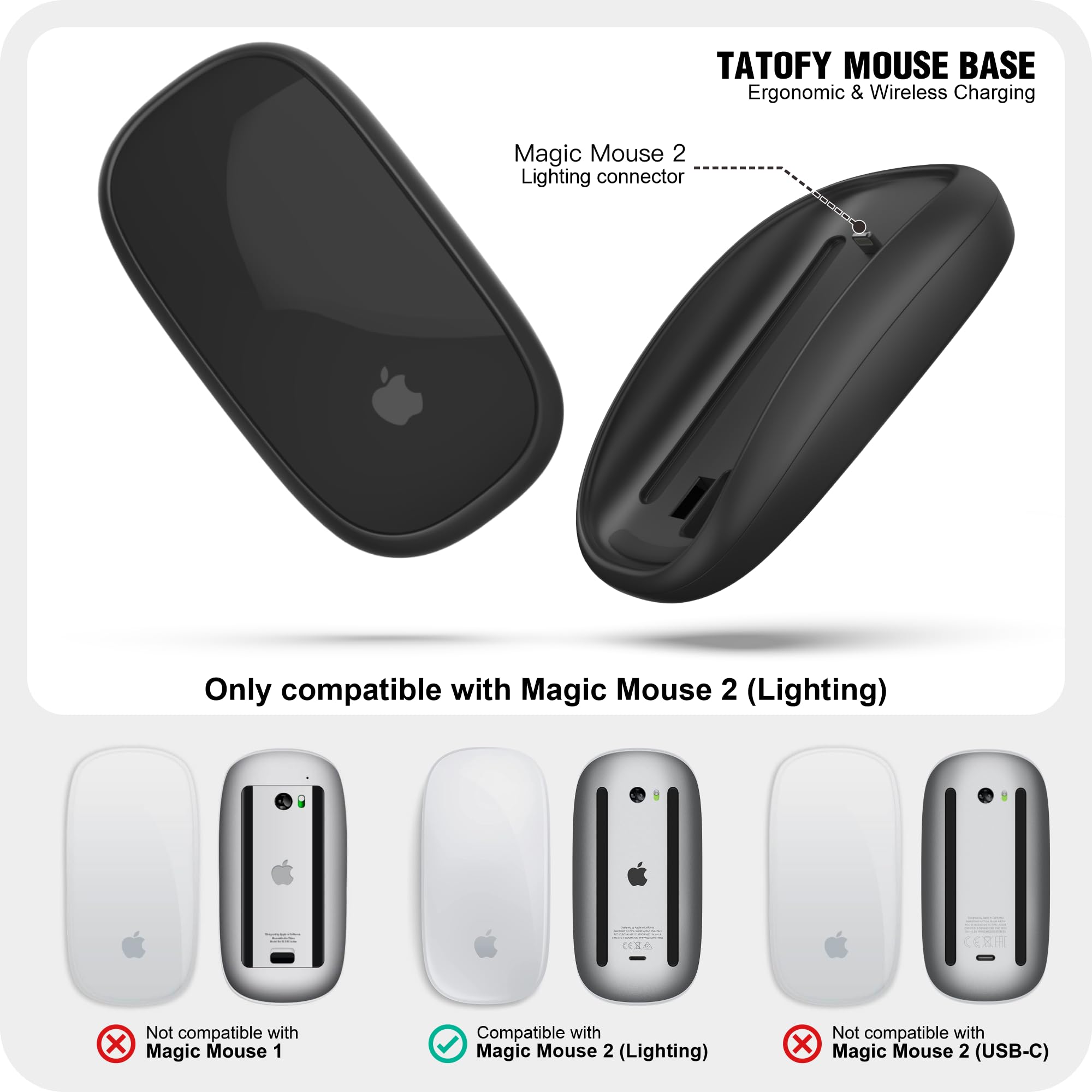 Amazon.co.jp: TATOFY マウス充電器 Magic Mouse 2 (Lighting