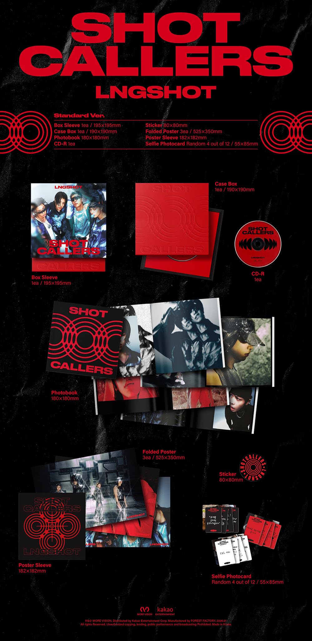 LNGSHOT SHOT CALLERS [Standard Ver.] 1st EP Album : Amazon.co.uk