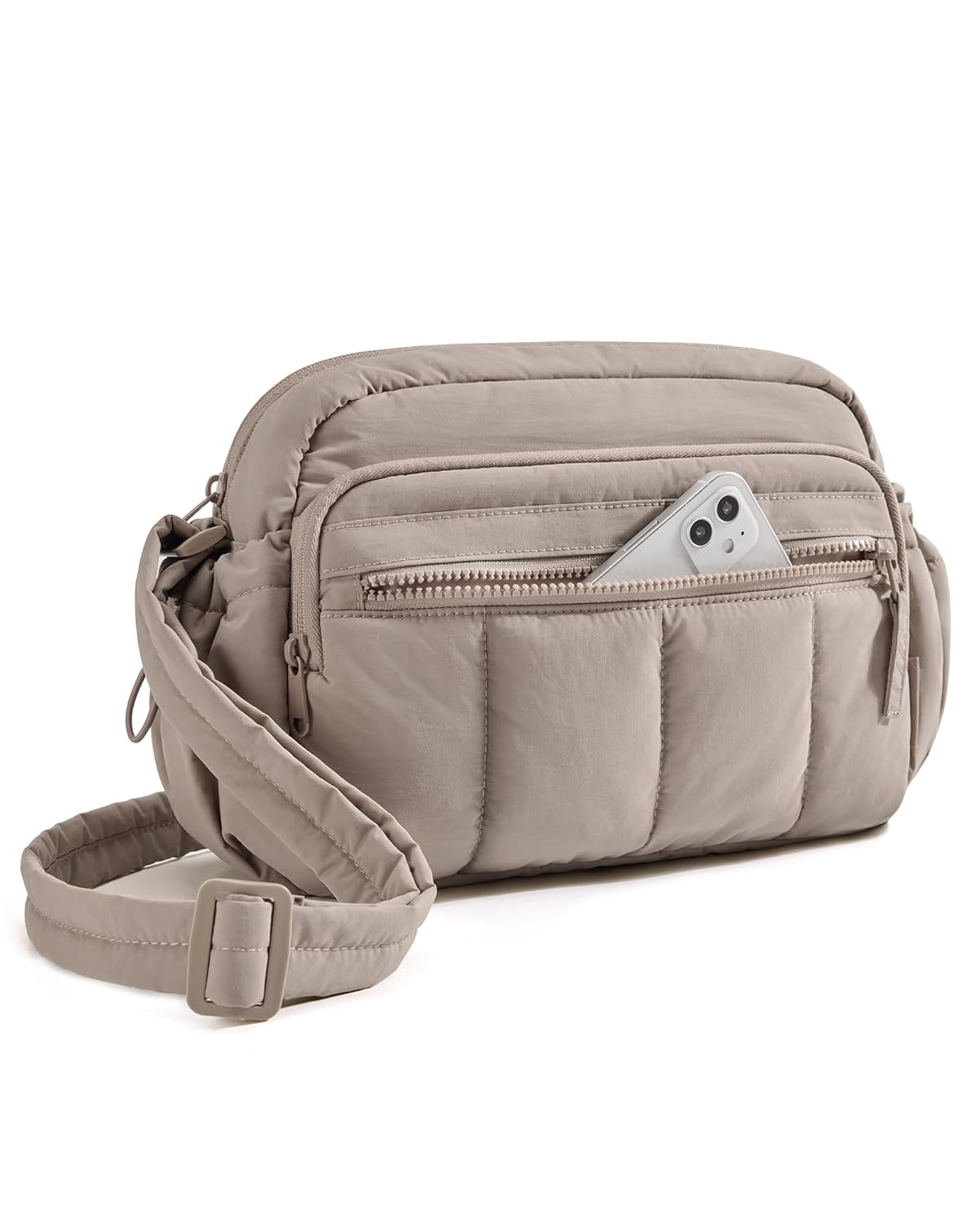 BAGSMART Anti Theft Crossbody Bags for Women Travel Purse Medium Quilted Puffy cross body bag Handbags Shoulder Purses