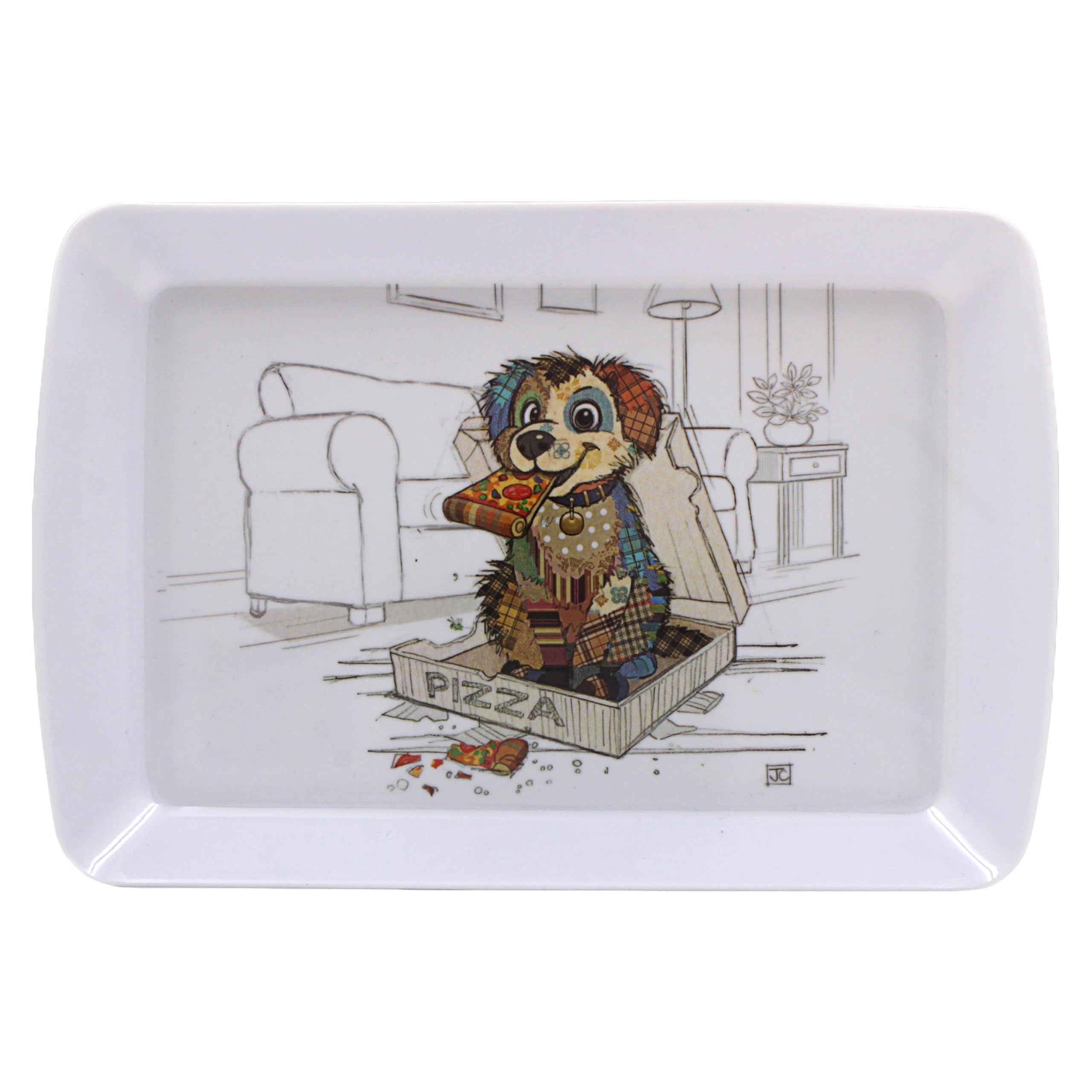 Lesser & Pavey Bug Art Pedro Pup Tray For Serving Dishes | Serving Trays For Kitchen Accessories | Lovely Serving Platter For Serving Food and Tea Platters for Food Service
