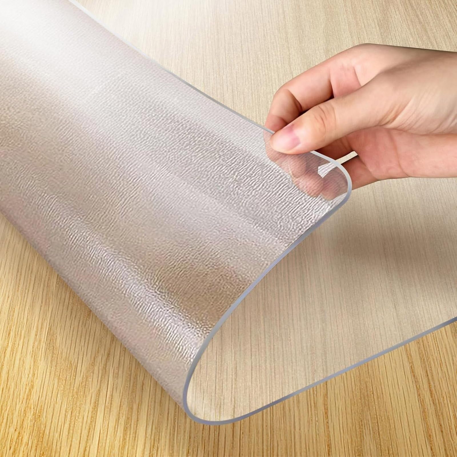 Generico Sottomano da scrivania trasparente Grande 1.5mm Tappetino da scrivania Pvc Tappetino per Ufficio Antiscivolo impermeabile Scrittura per ufficio casa scuola(Frosted - 1.5 mm,130x150cm)