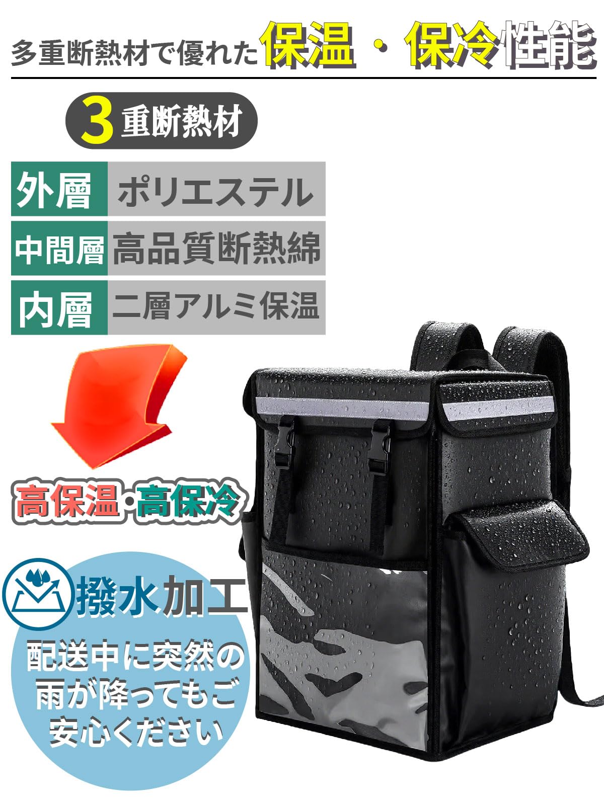 Amazon.co.jp: ウーバーイーツ 配達バッグ デリバリーバッグ 配達用