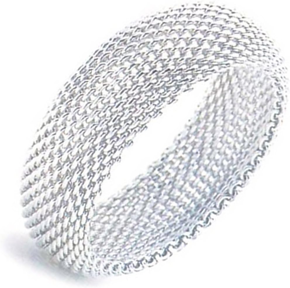 925 Sterling Silver Plated Silky Chains Mesh Bangle Bracelet for Women