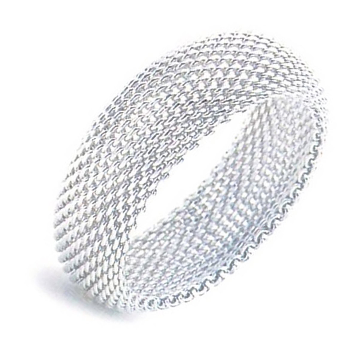925 Sterling Silver Plated Silky Chains Mesh Bangle Bracelet for Women