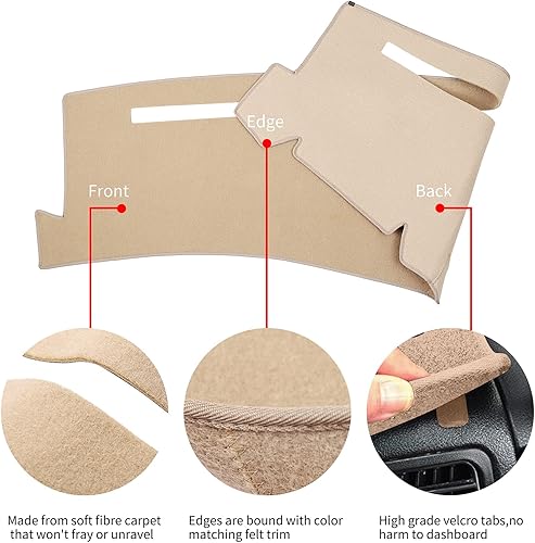 Miniatura 9 de Cubierta de salpicadero para Chevrolet Silverado 1500 2500 3500 1999-2006 Avalanche Chevy Tahoe Suburban GMC Sierra Yukon cubierta de tablero