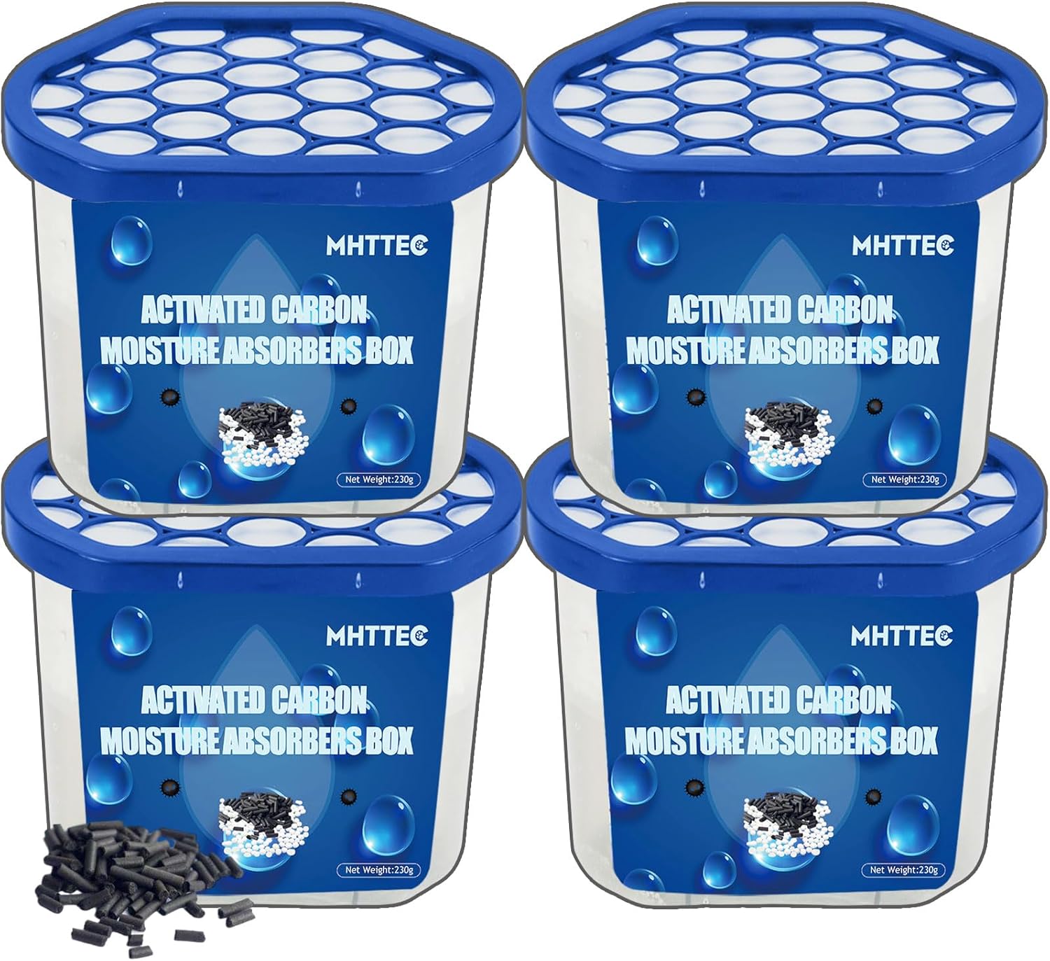 MHTTEC Moisture Absorbers Boxes Activated Charcoal Deodorant Moisture