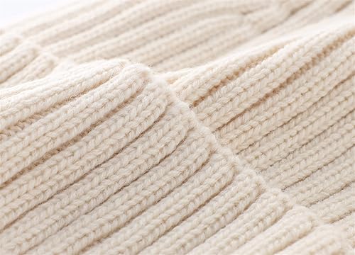 Miniatura 6 de Connectyle Gorro de lana con forro polar para hombres y mujeres, gorro de lana de invierno de punto, gorro de reloj cálido