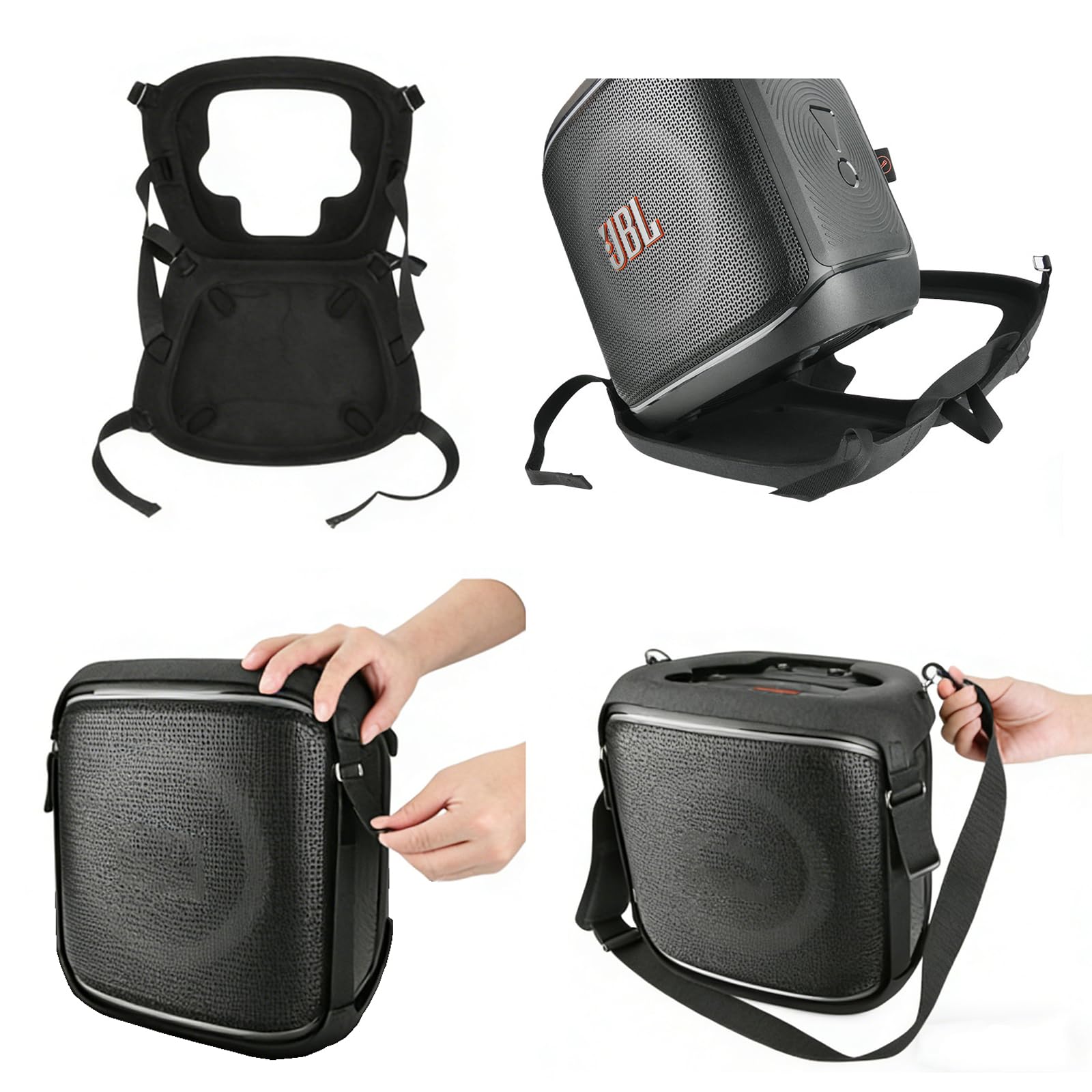 Pasek do Przenoszenia Futerał do JBL Partybox Encore 2 Głośnik Imprezowy Bluetooth,Partybox Encore Essential 2 EVA Pokrowiec Podróżny Paskiem na Ramię Torba na Ramię Akcesoria