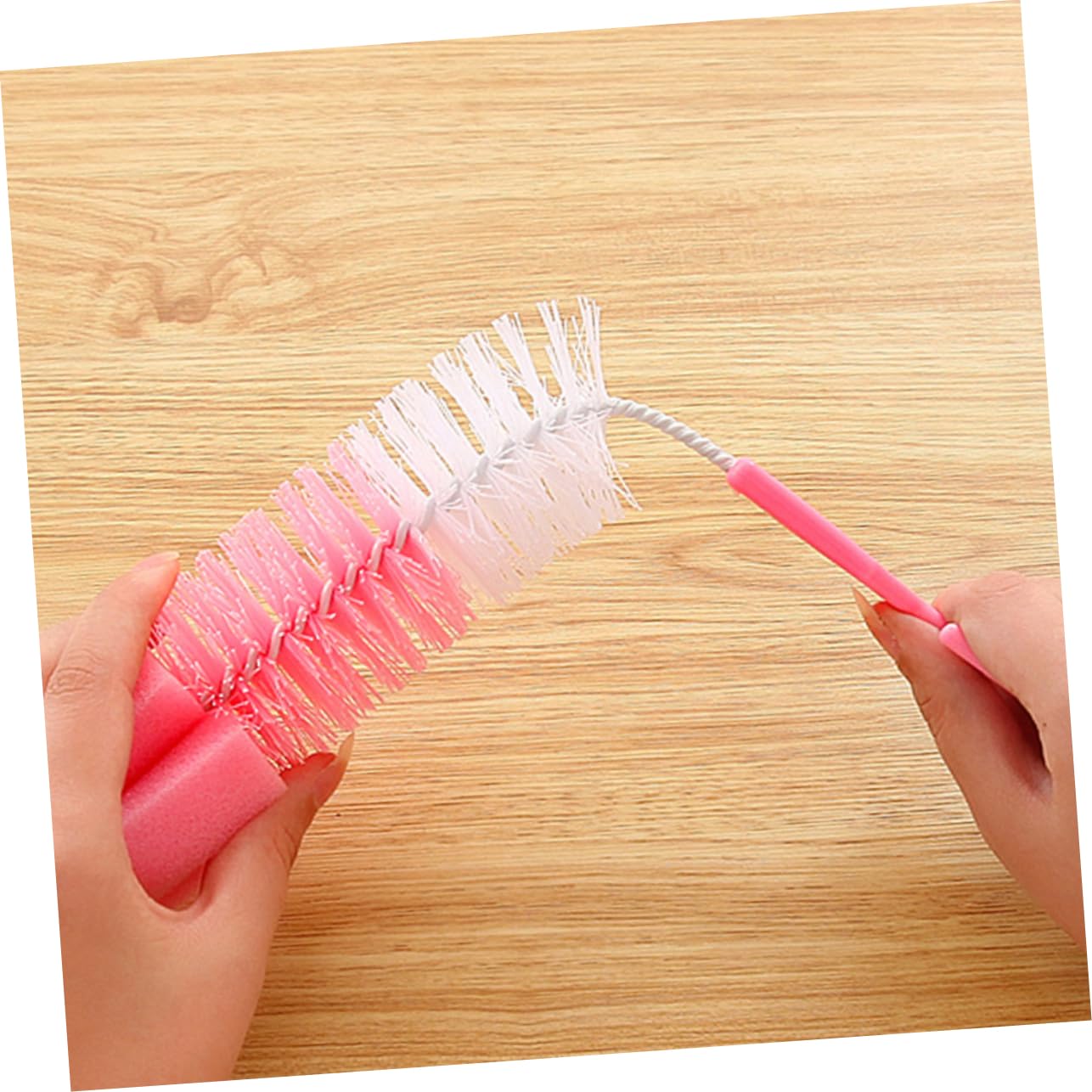 Beavorty 2pcs Bottle Brush Cup Brush Wine Bottle Cleaner Sponge Head Washing Brushes Water Bottle Cleaning Brush Bottles Bottle Cleaning Brush Water Bottle Cleaner Cup Cleaner Pink