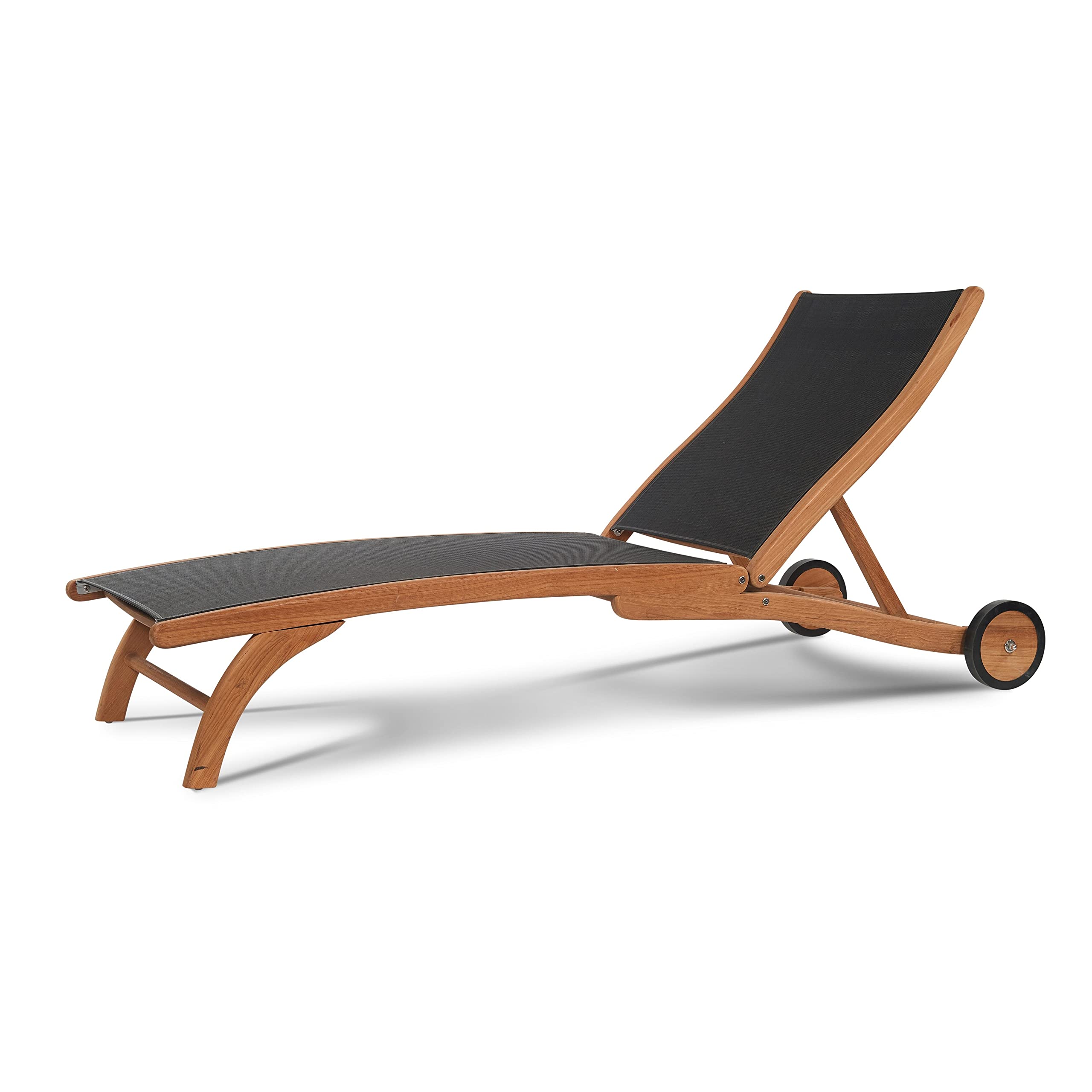 Teak Sun Lounger, Black Pearl