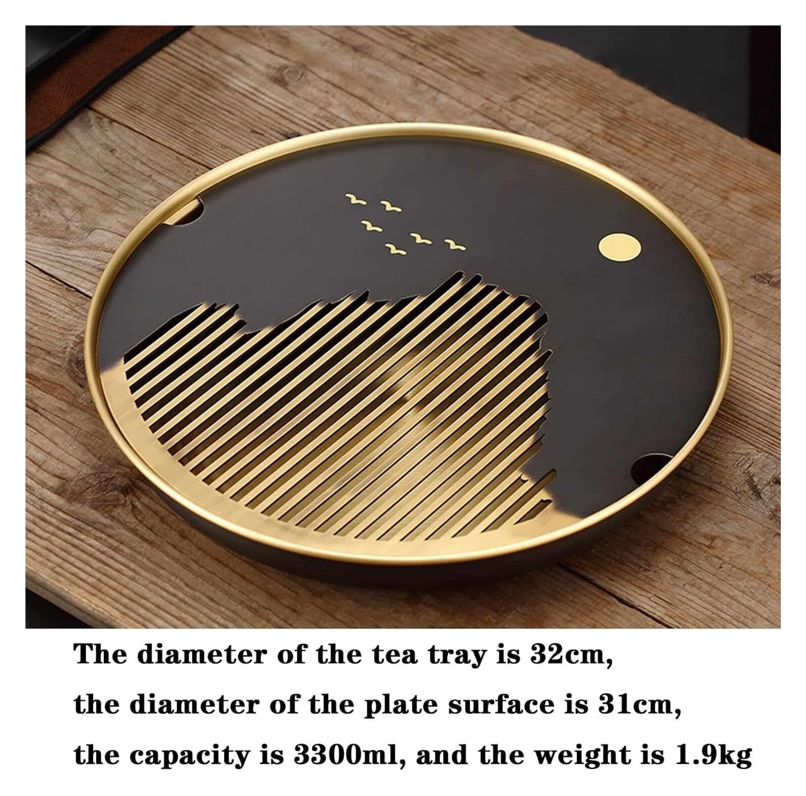 Kung-Fu-Teetablett, Kung Fu Kleines Teetablett, Kupfer-Wasserspeicher(B)