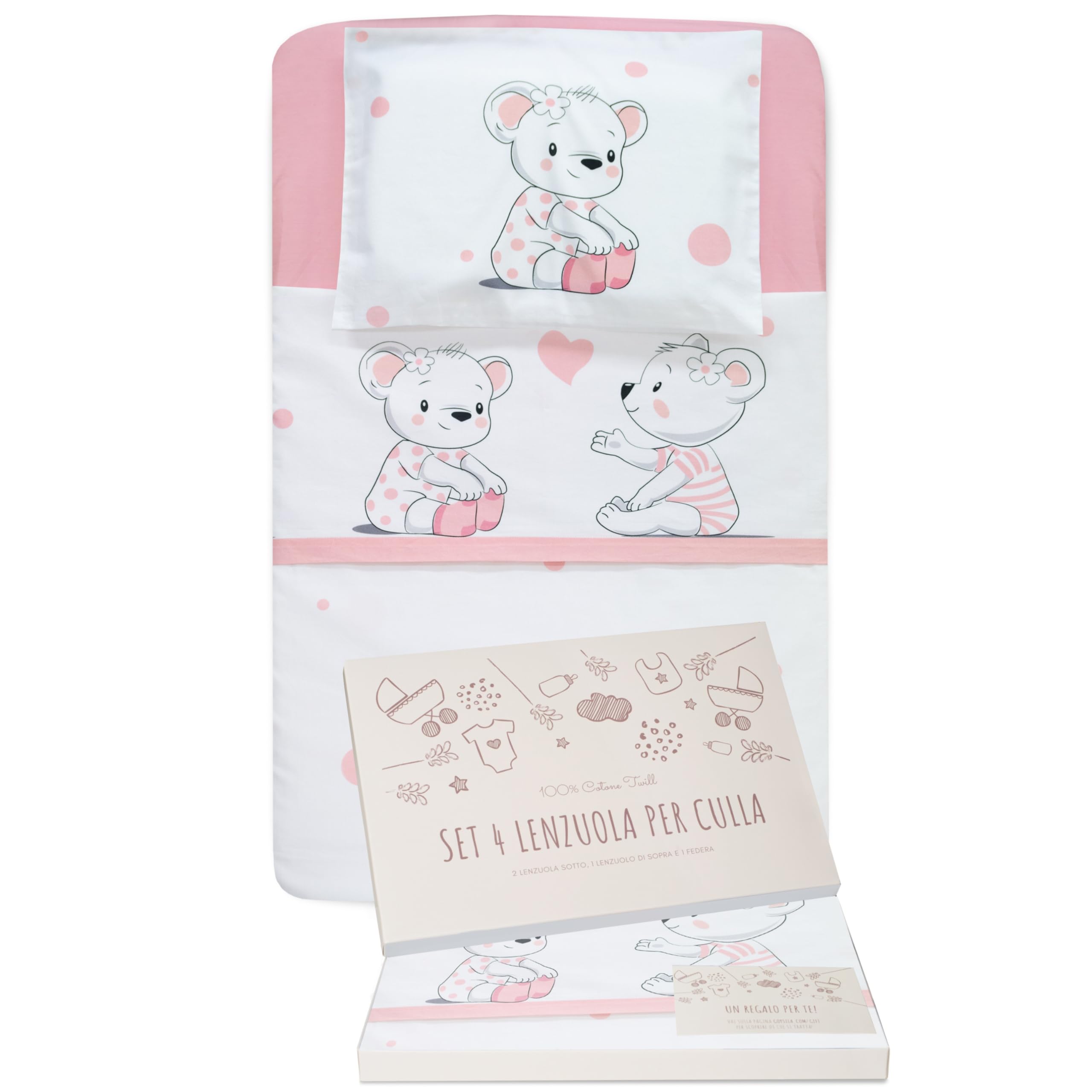 Drap housse cododo motif ours en coton pour envelopper bébé de douceur