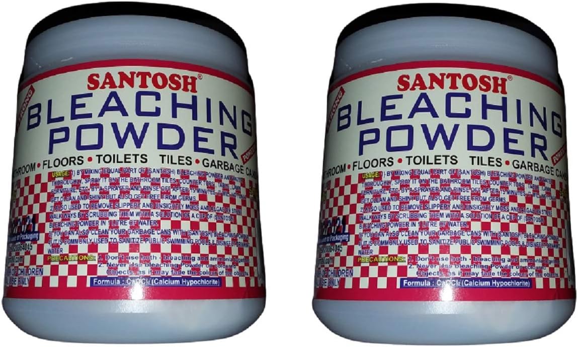 Powerful Bleaching Powder 500 Grams For Household & Kitchen Cleaning|Disinfectant to Kill Fungus,Germs,Bacteria |Floor Cleaner| |Toilet Cleaner| |Overhead Tank Cleaner| - Pack of 2 Jar