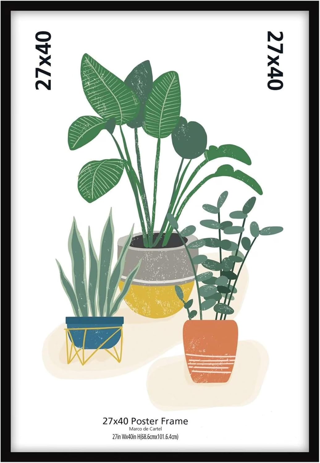 Various sizes Picture Frame – Black Flat Profile Wall Photo Frame - Shatter-Resistant Plexiglass Front, Easy Mounting Hardware Included, Sleek Modern Decor For Posters, Art Prints & Large Wall Art(27x40)