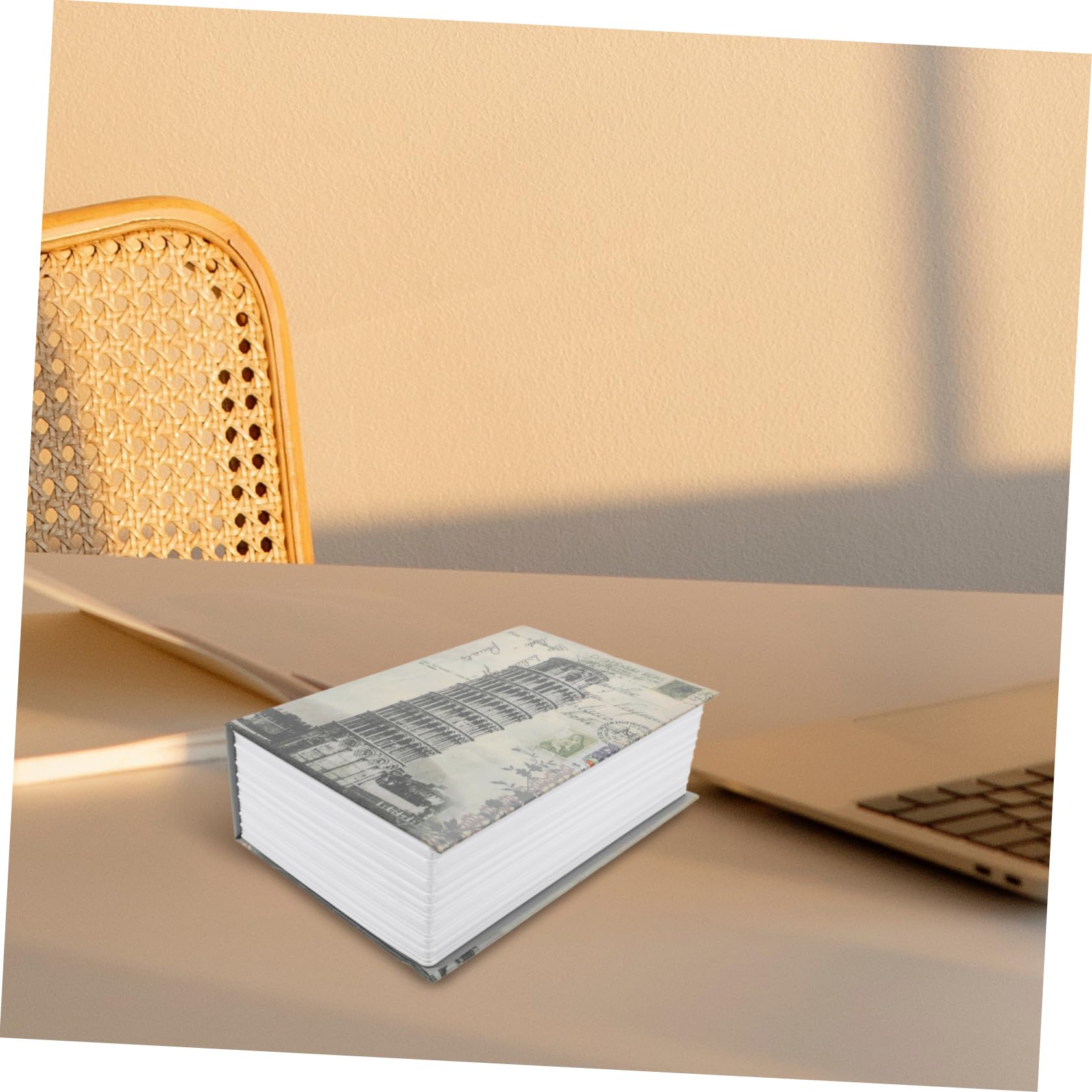 Gadpiparty Scatola di Sicurezza Grande Capacità di Stoccaggio Codice a Libro Finta in Carta e Metallo Design Multifunzionale per Casa e Ufficio