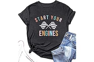 BANGELY Women's F1 Racing T-Shirt Start Your Engines