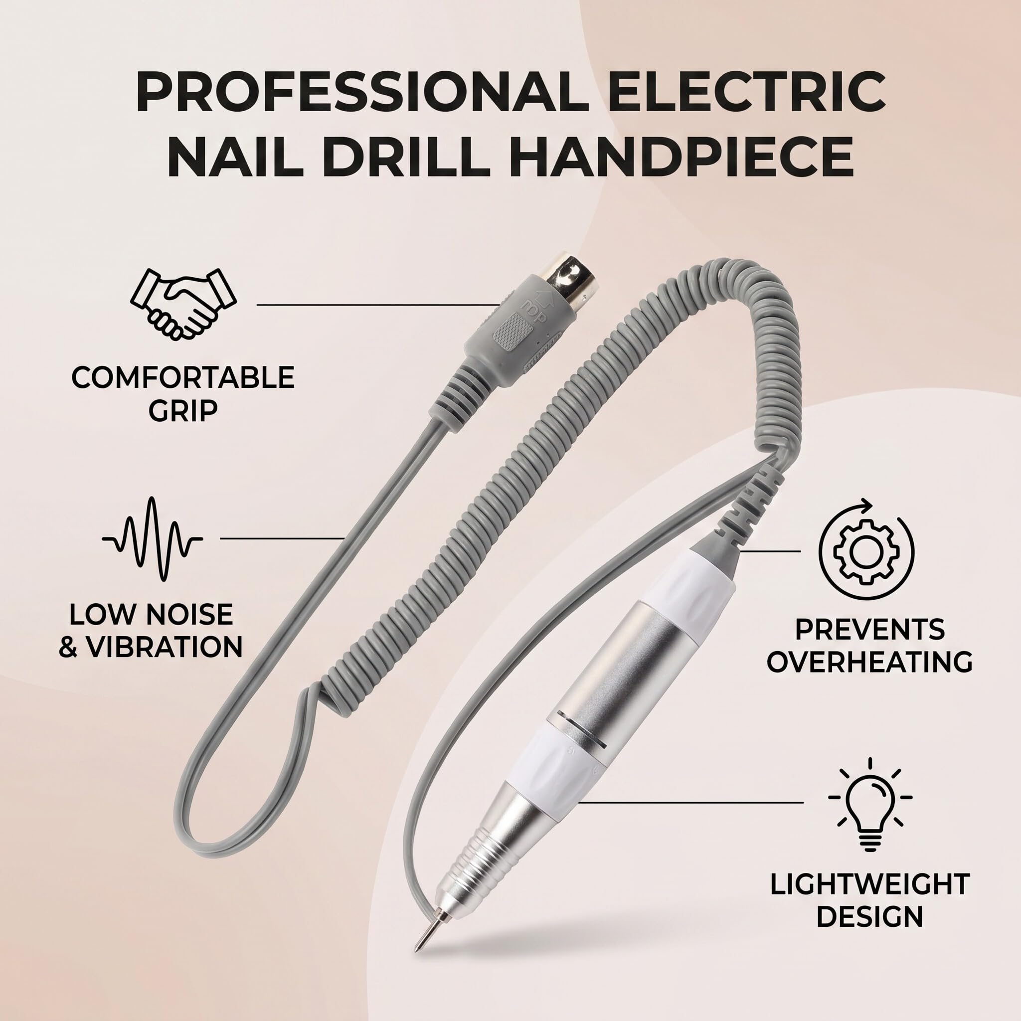 Trapano per Unghie Manipolo Professionale Elettrico Manicure Pedicure Trapano Sostituzione Penna Smerigliatrice per Unghie Manipolo