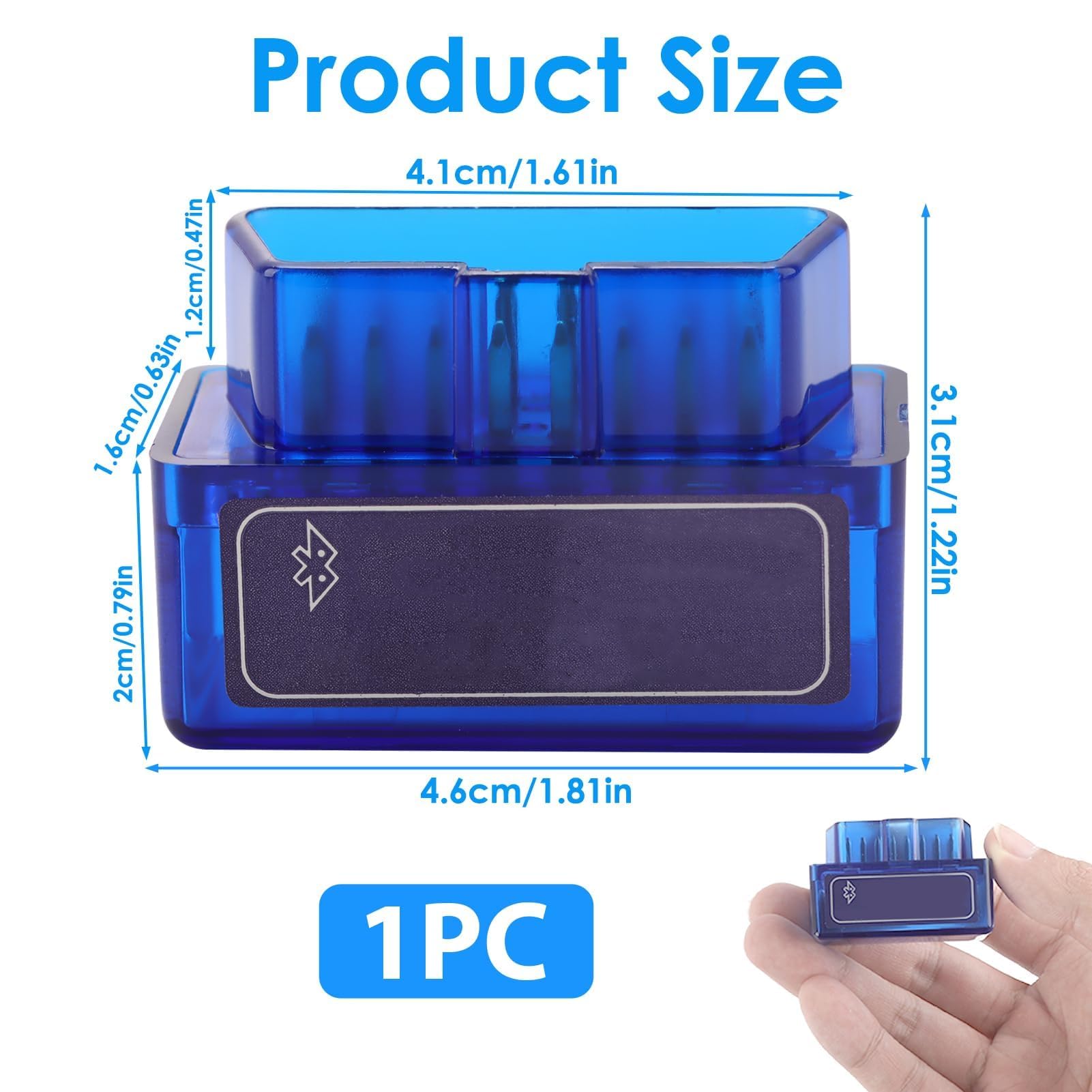 Diagnostyka samochodowa Bluetooth, narzędzie samochodowe do diagnostyki i analizy | Narzędzie do analizy i diagnostyki czytnika i diagnostyki, błędów, błędów, kompatybilny z Androidem, iOS