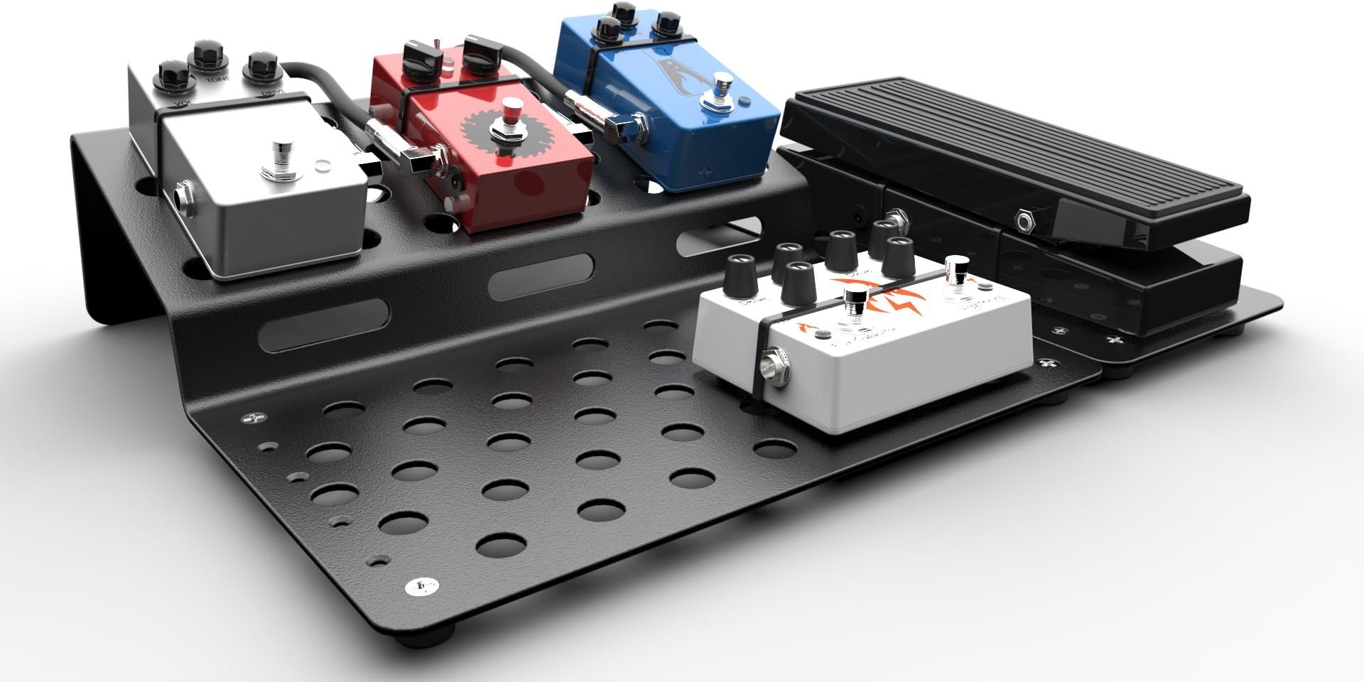 Holeyboard ZigZag Combo Pedalboard (Main Pedalboard Plus Footpedal Mount)
