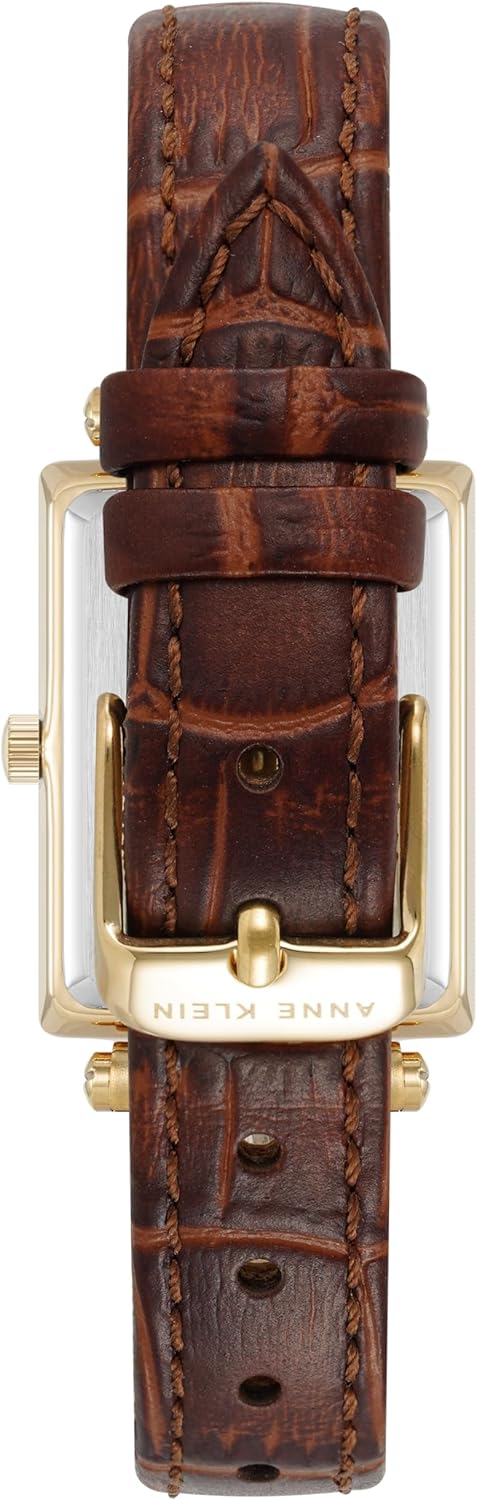 Anne Klein Women's Sustainable Croco-Grain Leather Strap Watch, AK/5152 - Image 3