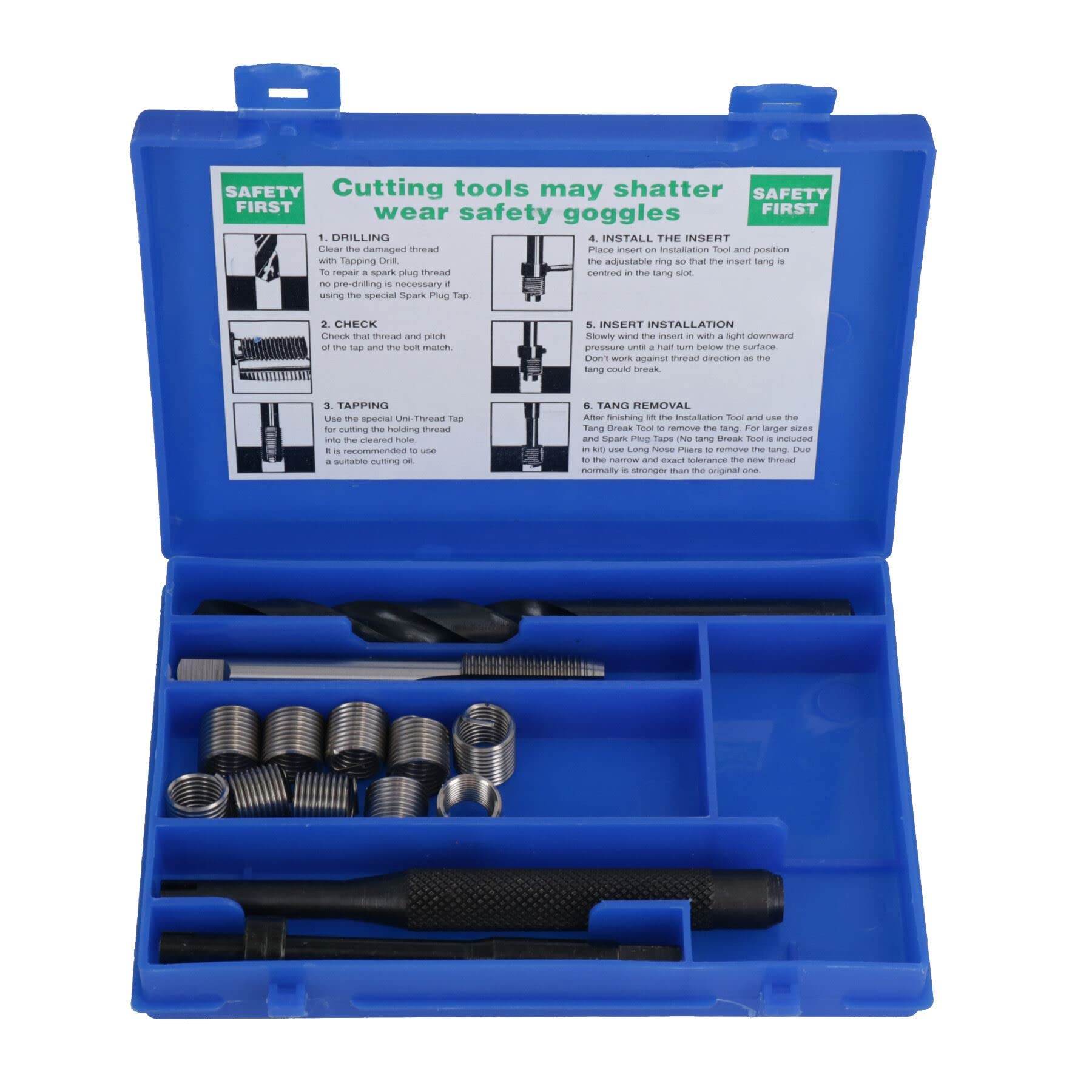 AB Tools-Unithread 7/16 cala x 18 BSF zestaw do naprawy gwintu zwojone gwinty zestaw 14 szt