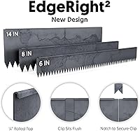 Vista 2 de Edge Right - Borde de acero para jardines con martillo - Tiras de 48" - Profundidad de 6" con parte superior redondeada de 1/4" de acero COR-Ten