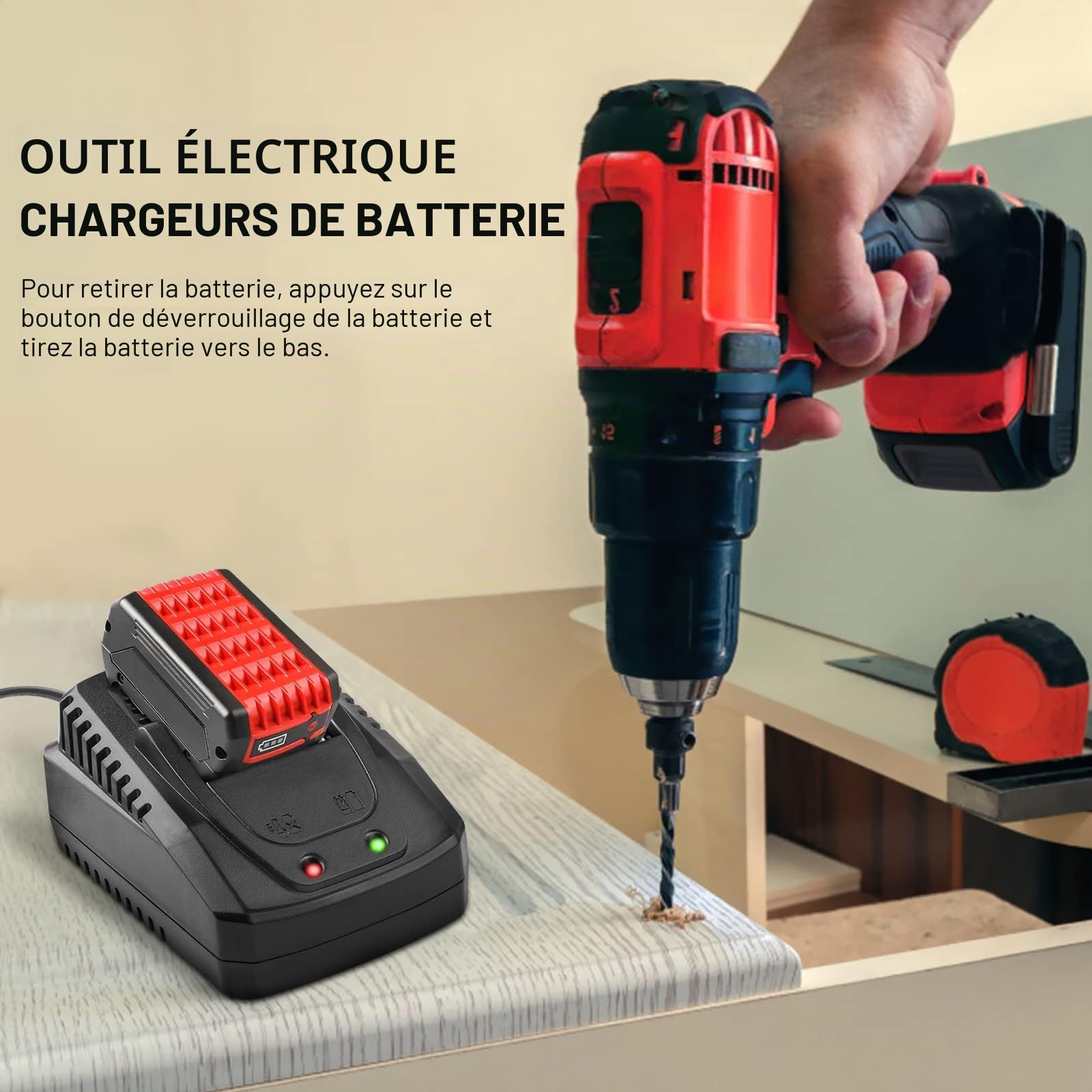 LabTEC 14.4V-18V Battery Charger for Bosch BC660, Replace Battery Charger for Bosch BAT619 BAT609G BAT618 2607336092 2607336236 2607336091 36618-02 37618-01 Power Tool