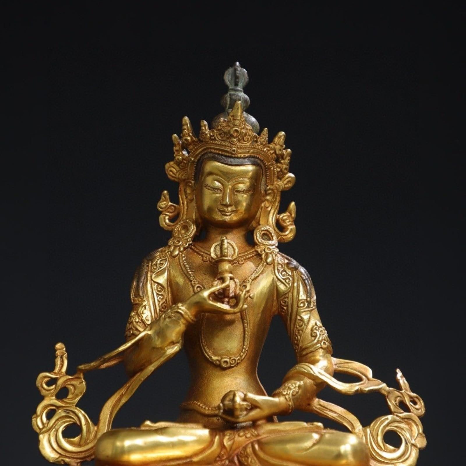 Buddhism Brass Vajrasattva Mahasattva - Estatua de Buda, 21 cm, adorno de Fengshui para traer riqueza, dinero, buena suerte