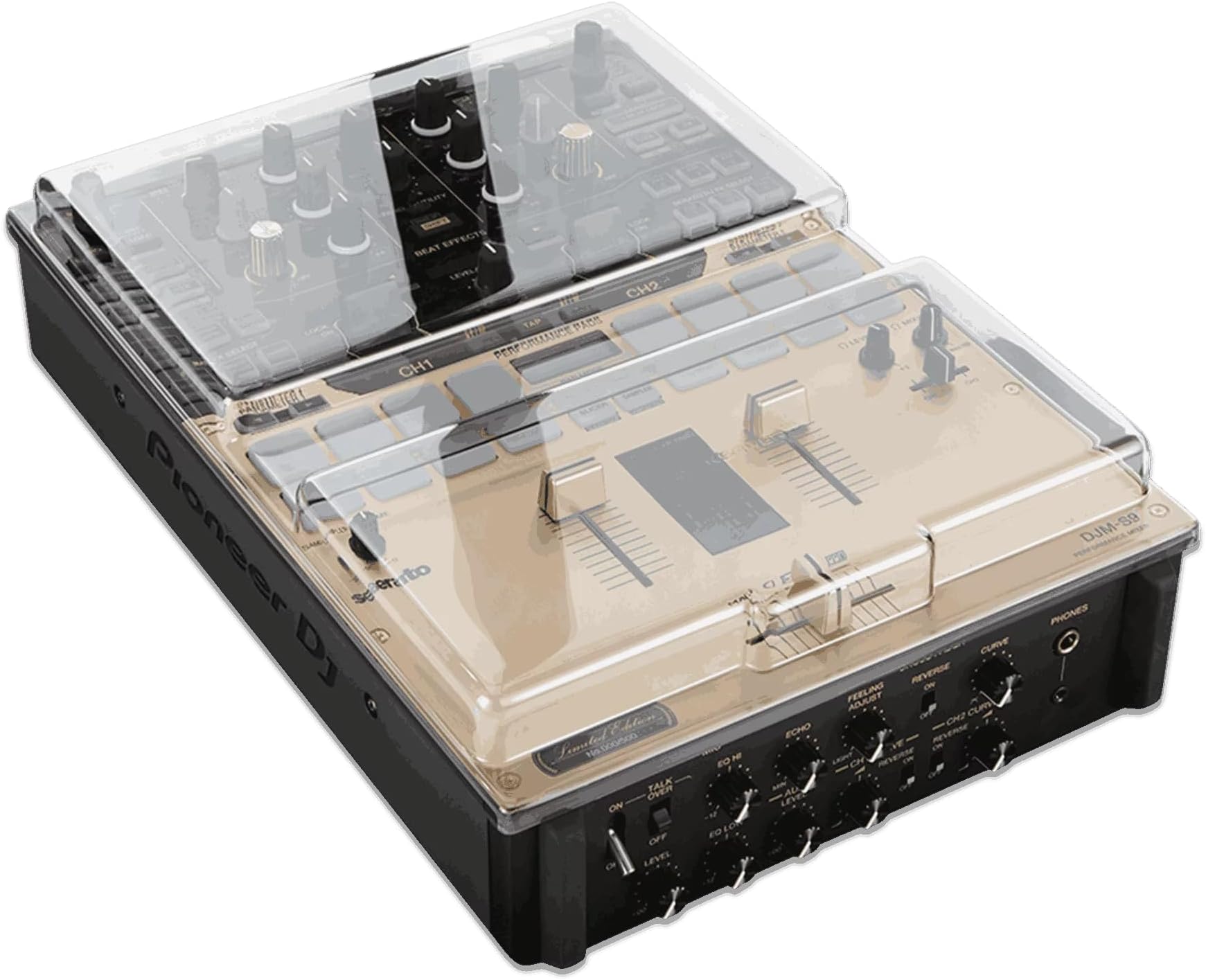 Decksaver Cover for Pioneer DJ DJM-S9 - Super-Durable Polycarbonate Protective lid in Smoked Clear Colour, Made in The UK - The DJs' Choice for Unbeatable Protection