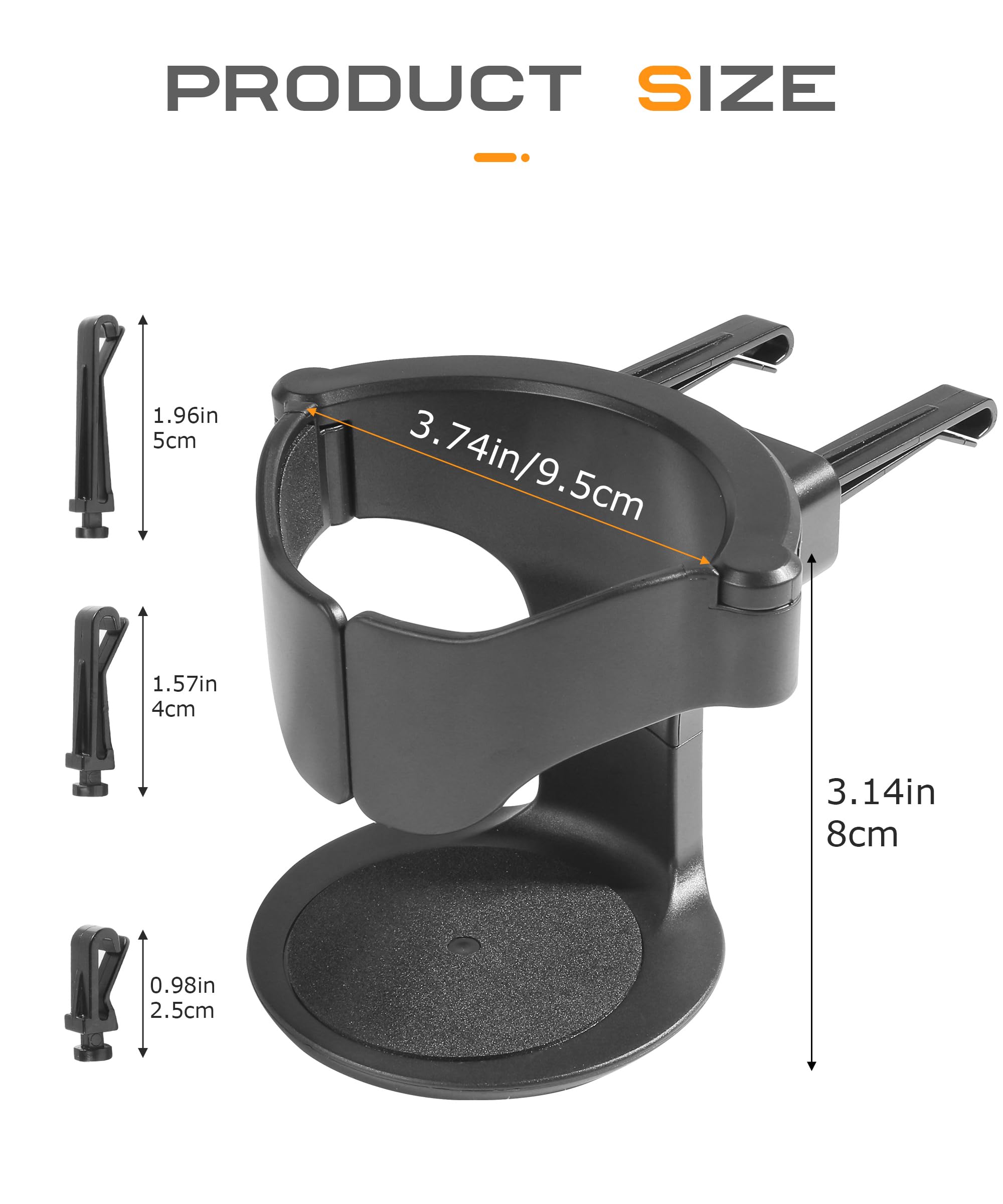 Porte-gobelet De Voiture Pour Ventilation De Voiture,Compatible Avec Les Boissons Gazeuses De 7,5 Cm De Diamètre, L'eau, Le Café,Le Bas