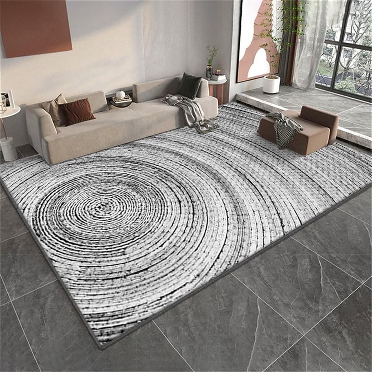 Tapis antidérapant gris 120x160 lavable et sécurisé pour chambre