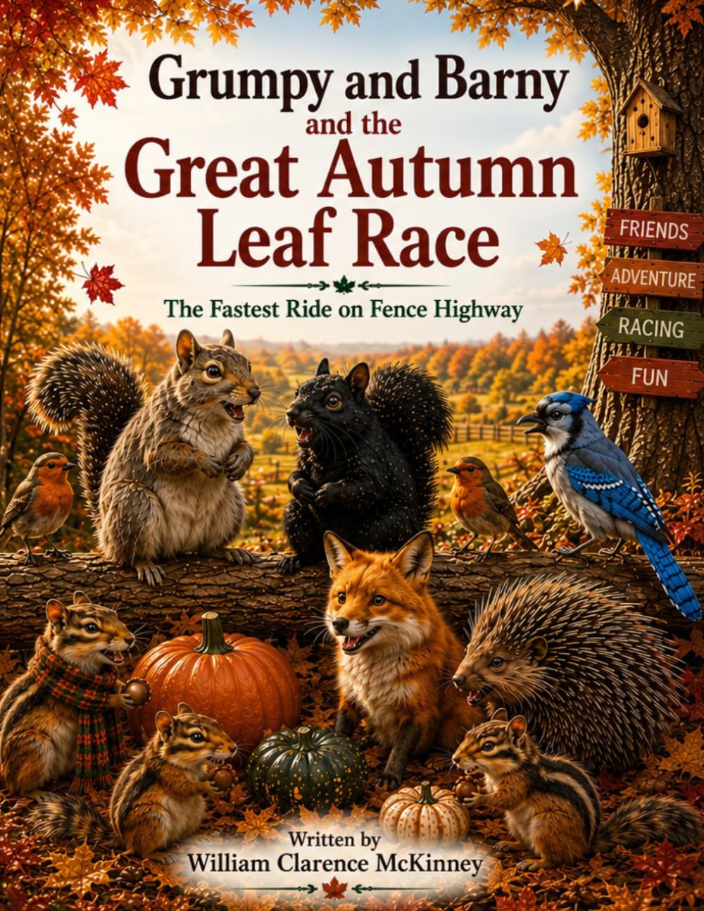 GRUMPY AND BARNY AND THE GREAT AUTUMN LEAF RACE: The Fastest Ride on Fence Highway (The Patch Adventures)