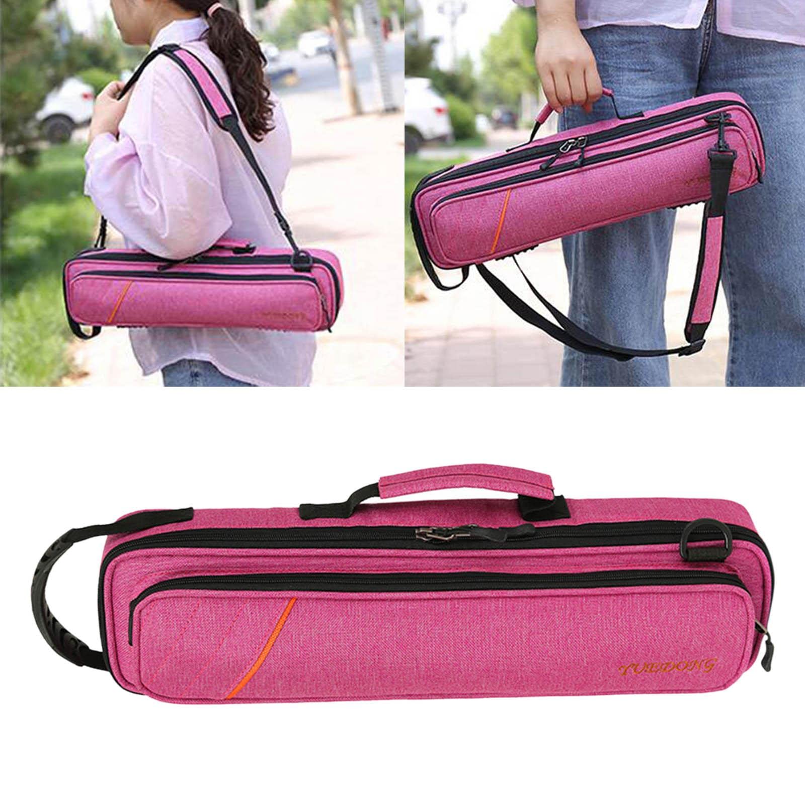 F Fityle Estuche para Flauta Ligero Accesorios para Flauta Portátil Resistente Al, Rojo