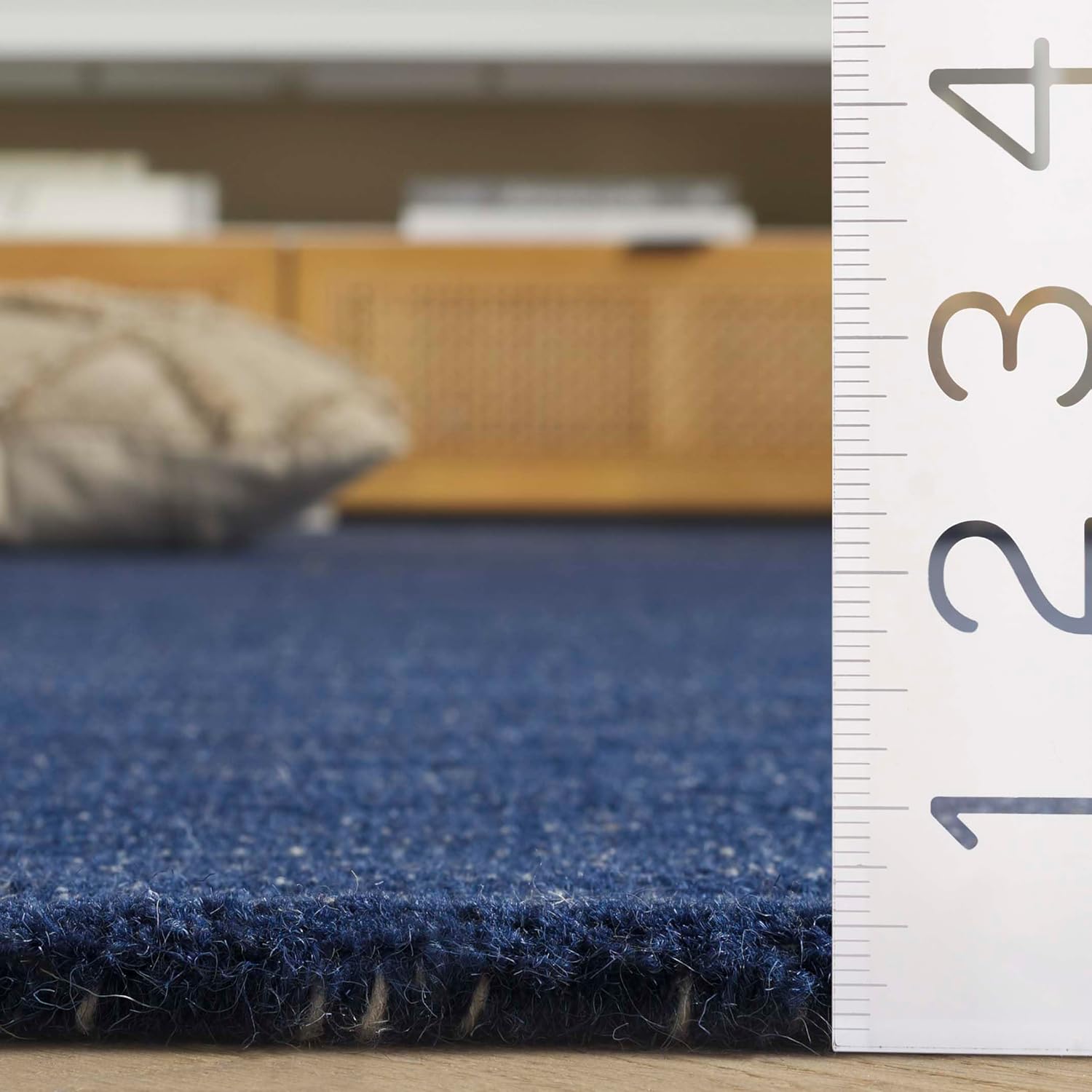 SAFAVIEH Abstract Collection Runner Rug - 2'3" x 8', Navy & Blue, Handmade Wool, Ideal for Hallway, Foyer, Entryway, Bedroom (ABT361N)