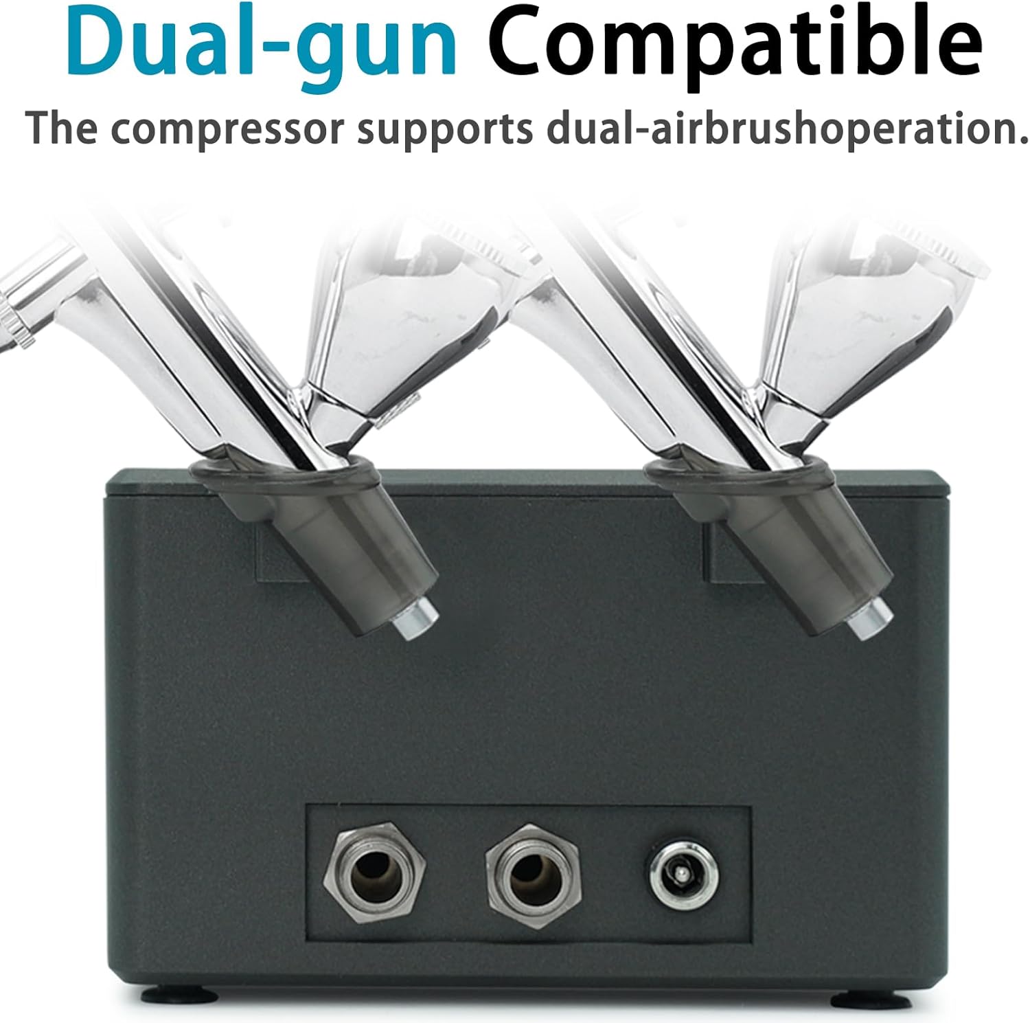 SprayMagic Airbrush Kit with Air Compressor, 55PSI High Pressure Dual-Action Air Brush Gun, Airbrush Spray Gun Set for Models Painting, Makeup, Cakes, Tattoo, Nails Art - Image 4