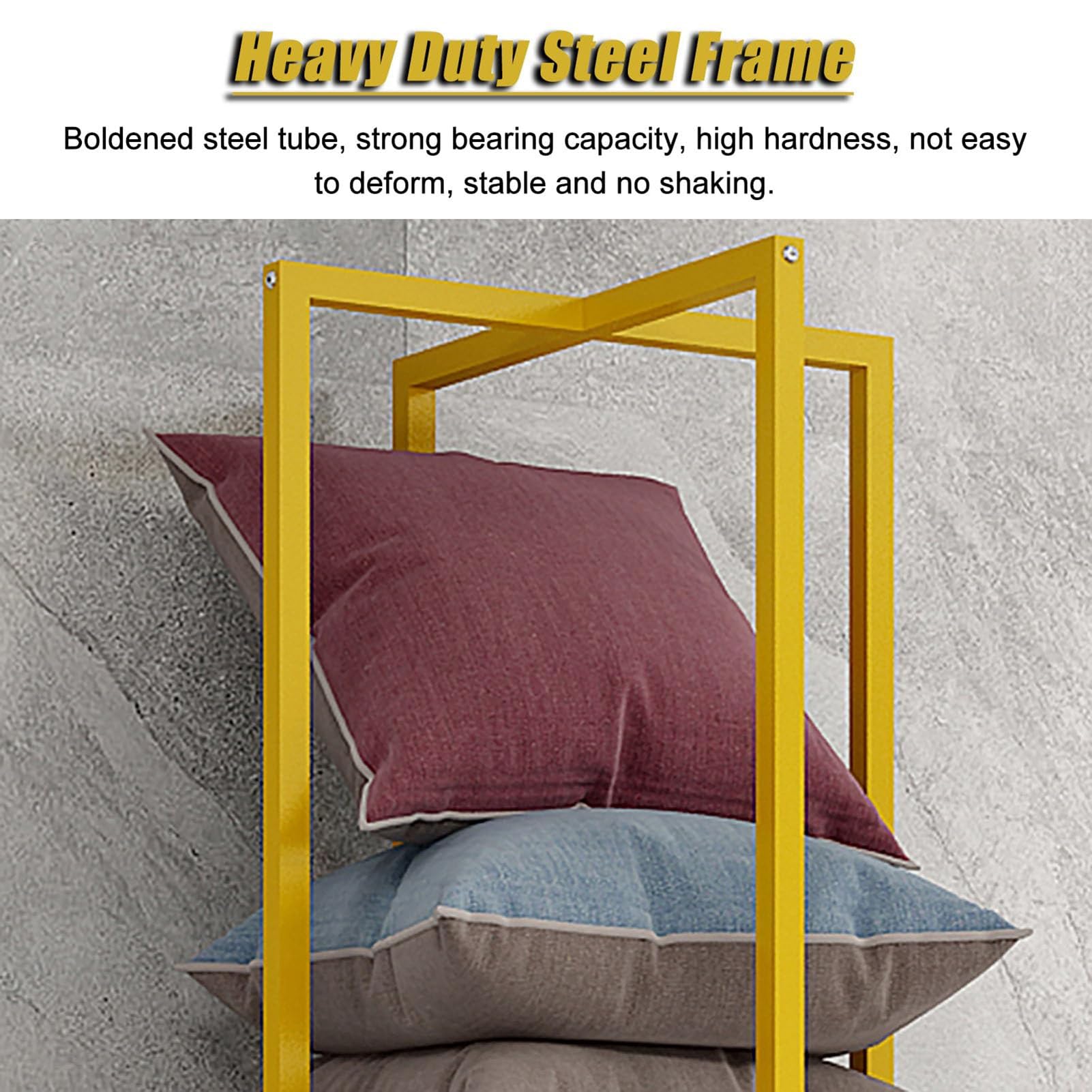Estante vertical de almacenamiento de almohada, soporte de exhibición de gran capacidad con base estable para tienda minorista y organización del hogar