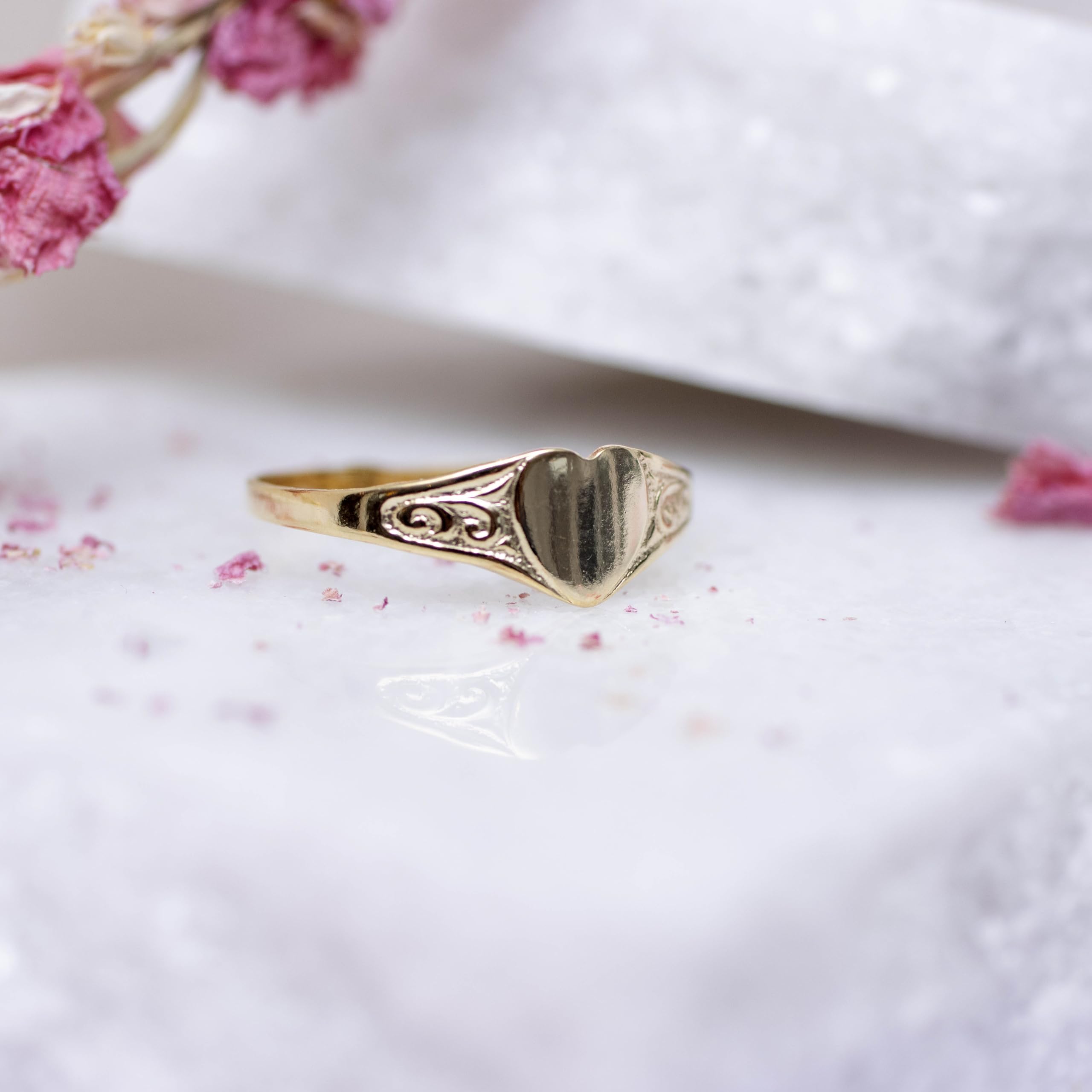 Chevalière Bague Vintage Fille - 9 cts Or 375/1000