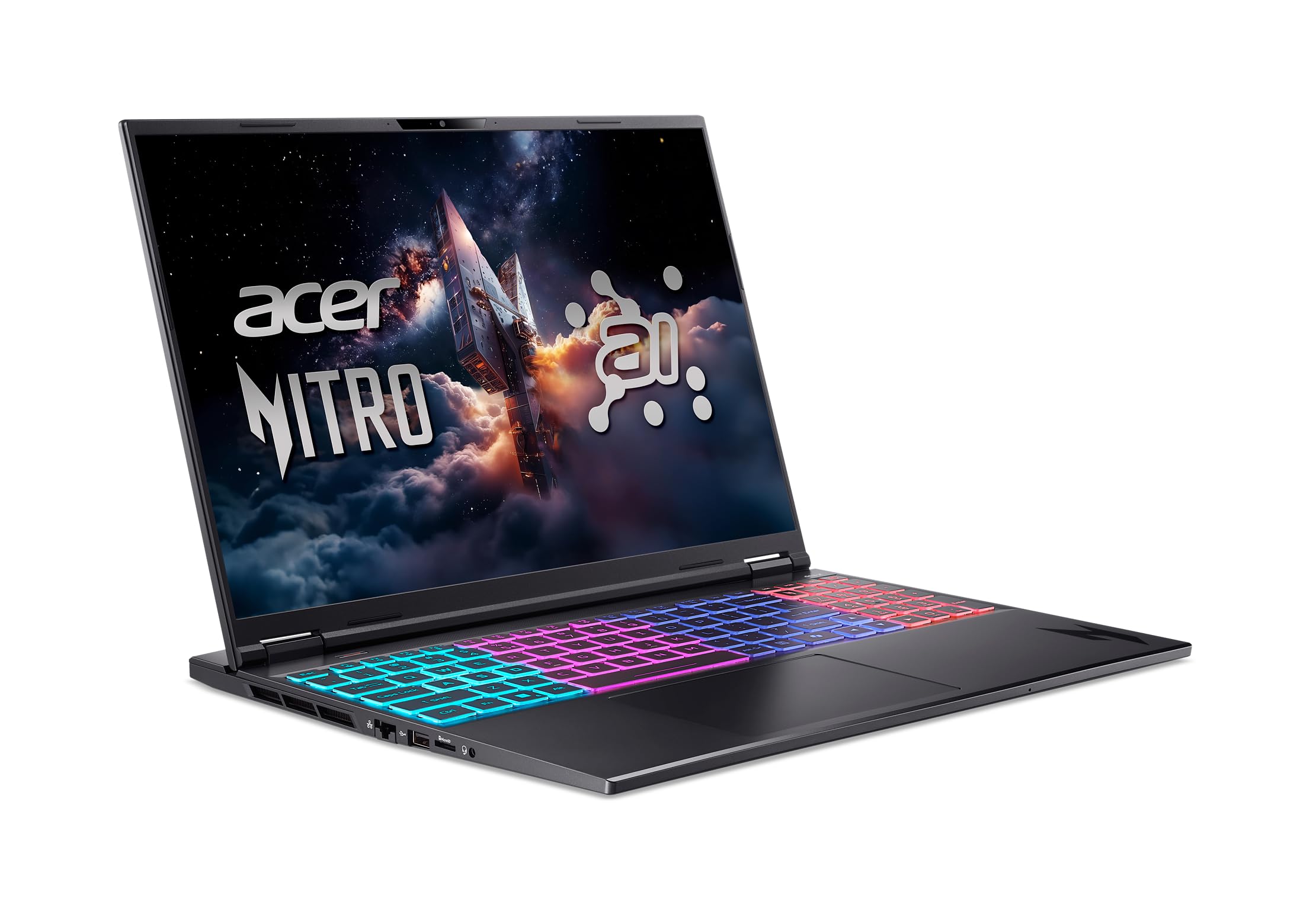 acer Nitro 16S AI Copilot+ PC Gaming Laptop | AMD Ryzen AI 9 365 Processore | NVIDIA GeForce RTX 5070 Ti Laptop GPU | 16" WQXGA IPS 180Hz Display | 32GB DDR5 | 2TB Gen 4 SSD | Wi-Fi 6E | AN16S-61-R5K4