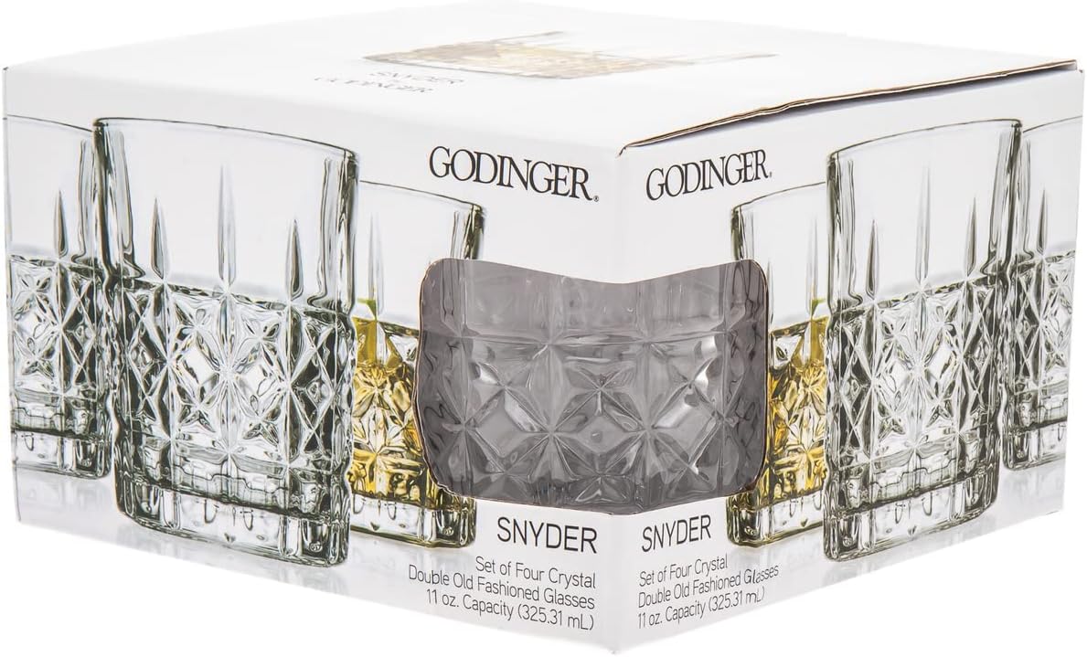 Godinger Double Old Fashioned Beverage Glass Cup Snyder
